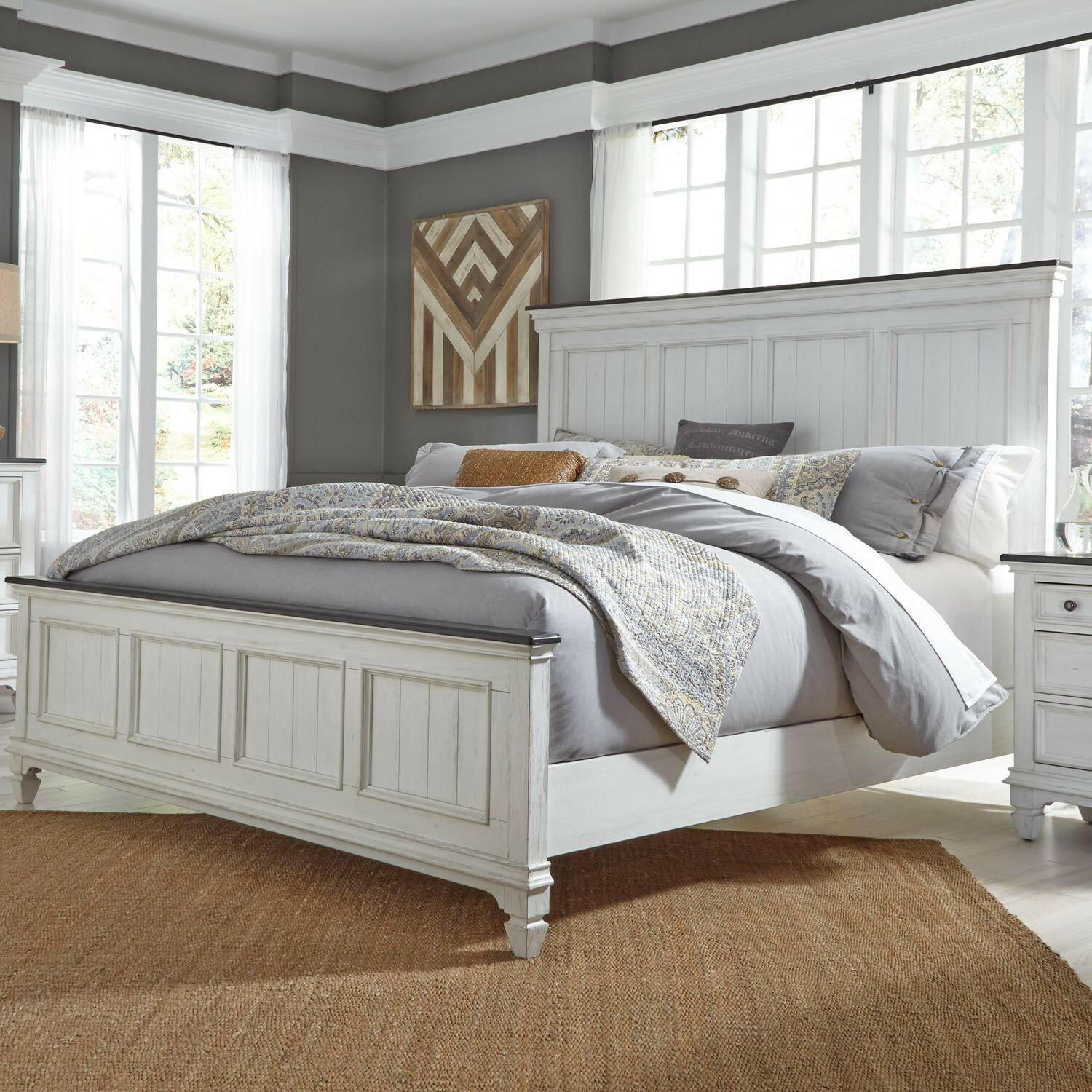 Allyson Park King Size Bed Frame with Headboard, Footboard, and Rails – 417 15/16/90 Inches – Perfect for Master Bedroom and Guest Room Decor