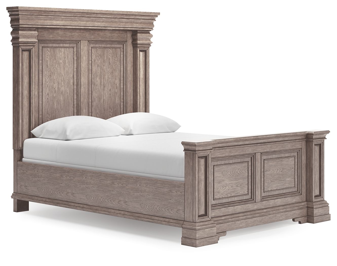 Blairhurst Modern Panel Bed Frame - Queen Size, Wooden Platform Bed with Headboard & Footboard - Perfect for Bedroom, Guest Room & Dormitory