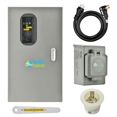 Natures Generator MyGrid 10K Solar Power System with Battery Backup & 50A Automatic Transfer Switch - Perfect for Home Emergency Power, Off-Grid Living & Outdoor Adventures