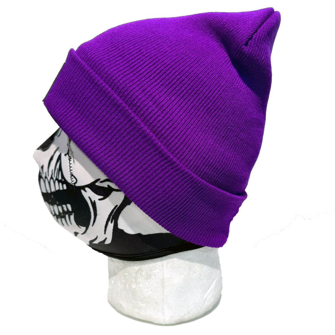 Eagle Leather Knit Beanie for Men & Women - Winter Warm Wool Blend Hat for Outdoor Activities, Hiking, and Casual Wear