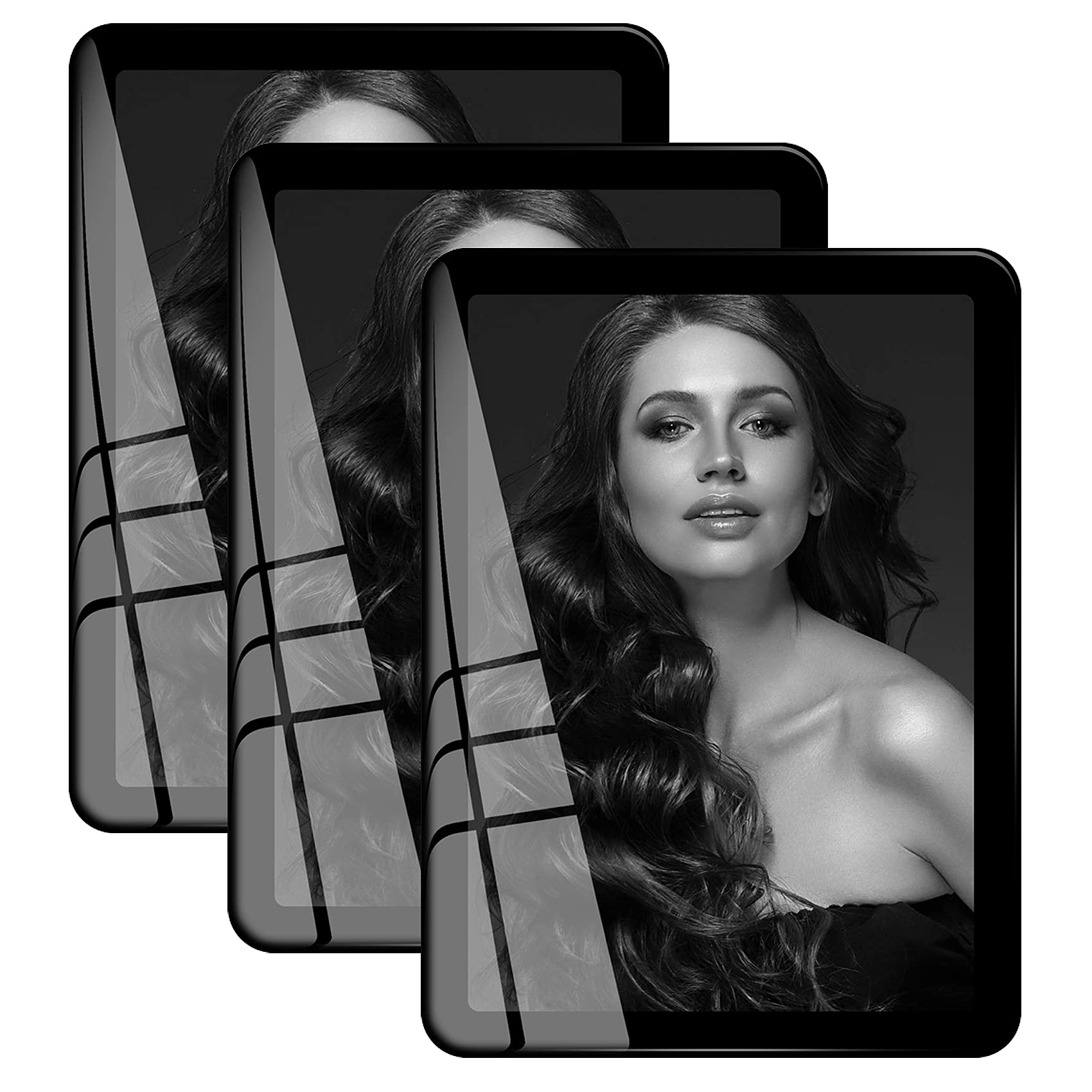 Bluesun Black 5x7 Picture Frames 3 Pack - Real Glass Photo Frames with Mat for Wall & Tabletop Display - Horizontal or Vertical Orientation - Perfect for Home, Office & Gift Giving (5x7 3 Pack, Black)