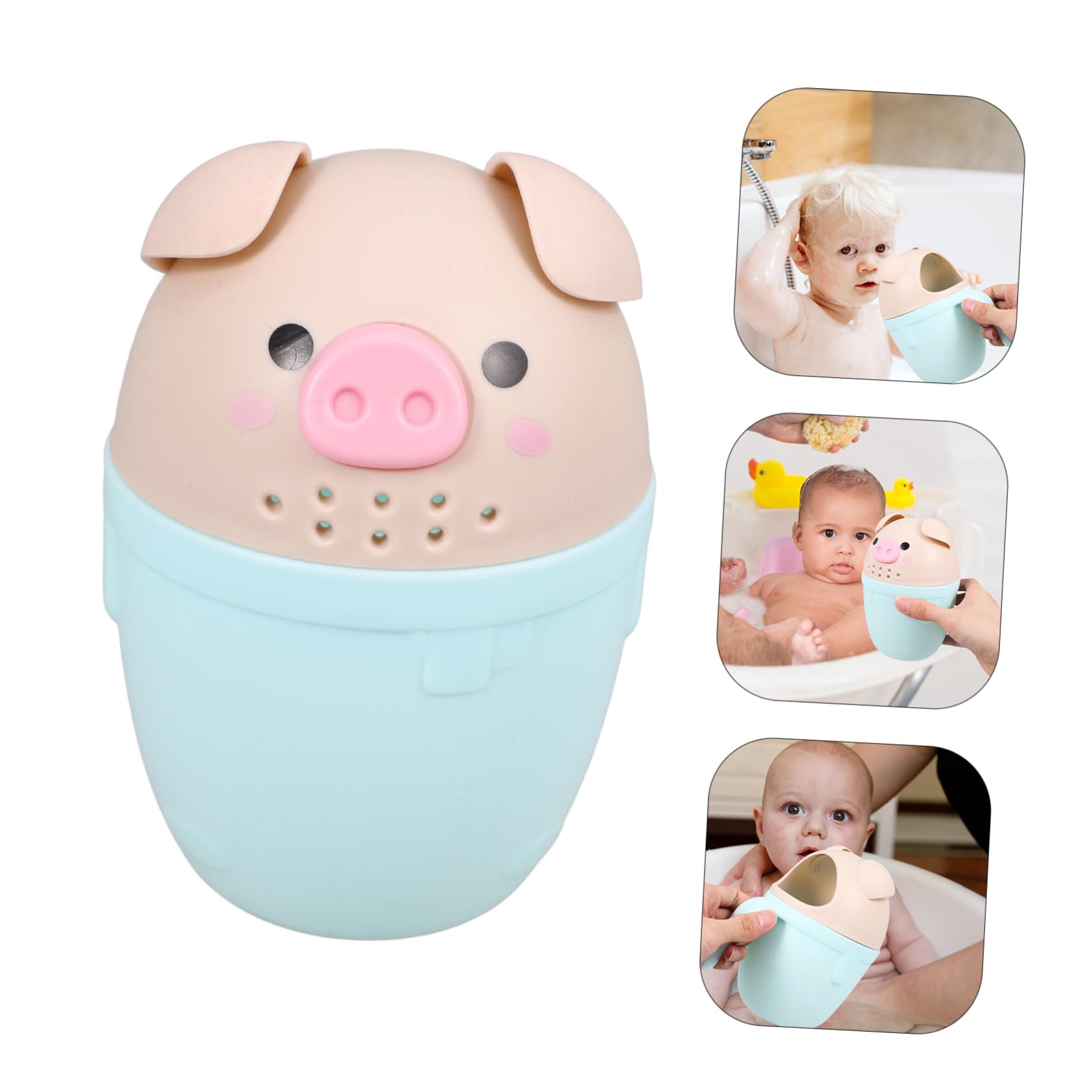 iBasenice Bath Cup Waterfall Rinser - PP Plastic Body Wash Cup for Kids, Light Green Bath & Pool Toy - Perfect for Baby Shower, Toddler Bath Time & Outdoor Water Play