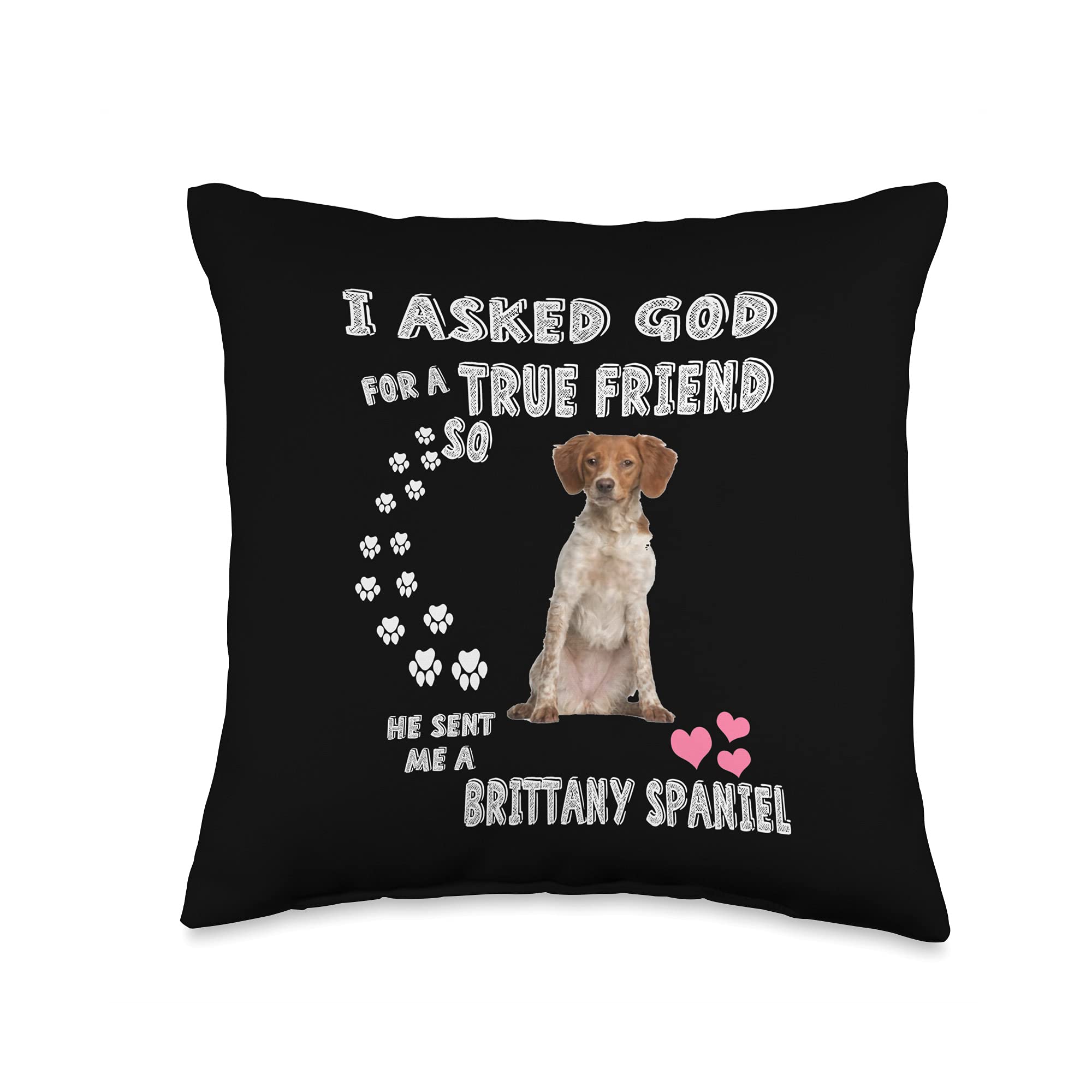 Brittany Spaniel Gifts - French Dog Mom Dad Costume & Throw Pillow 16x16 - Perfect for Pet Lovers & Home Decor