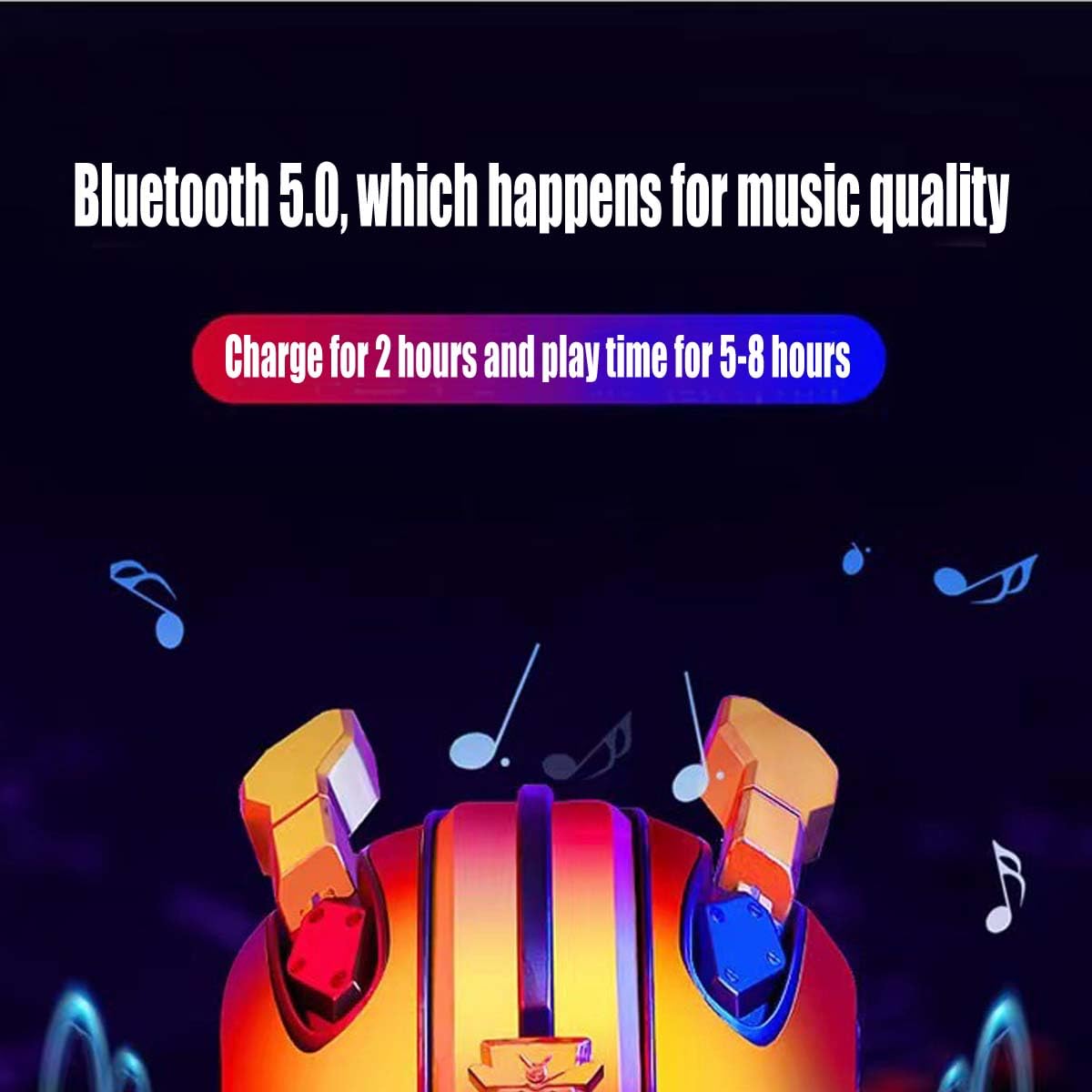 Transformers Bumblebee Helmet Bluetooth Speaker - Portable Wireless Speaker with Bluetooth 5.0, Dual Built-in Speakers & USB Charging Cable - Perfect for Outdoor, Travel, Parties & Gifts