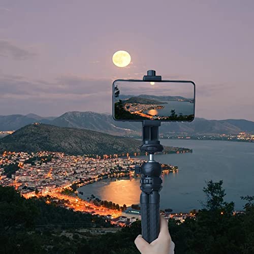 Ruittos Phone Tripod with Wireless Remote - Portable Flexible Tripod Stand with Vertical Adapter Mount for iPhone & Android - Perfect for Video Recording, Vlogging, Live Streaming & Photography