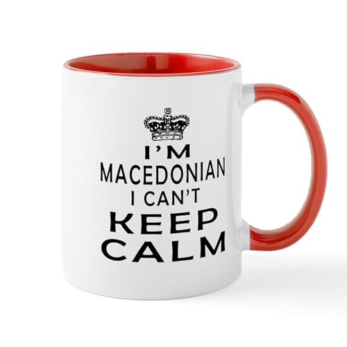 White/Red Inside - I Am Macedonian I Can Not Keep Calm Mug