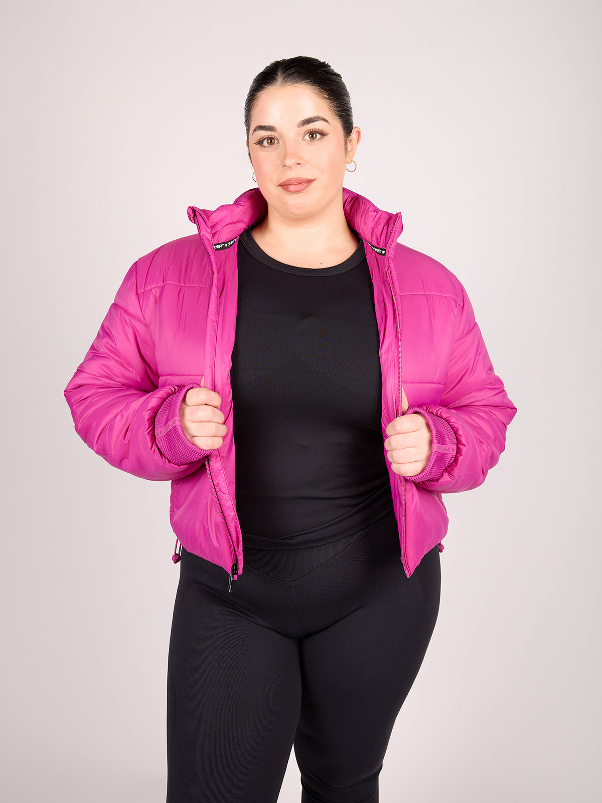 Women's Cropped Puffer Jacket - Lightweight Winter Coat with Hood, Waterproof & Windproof for Outdoor Activities | Perfect for Skiing, Hiking & Casual Streetwear