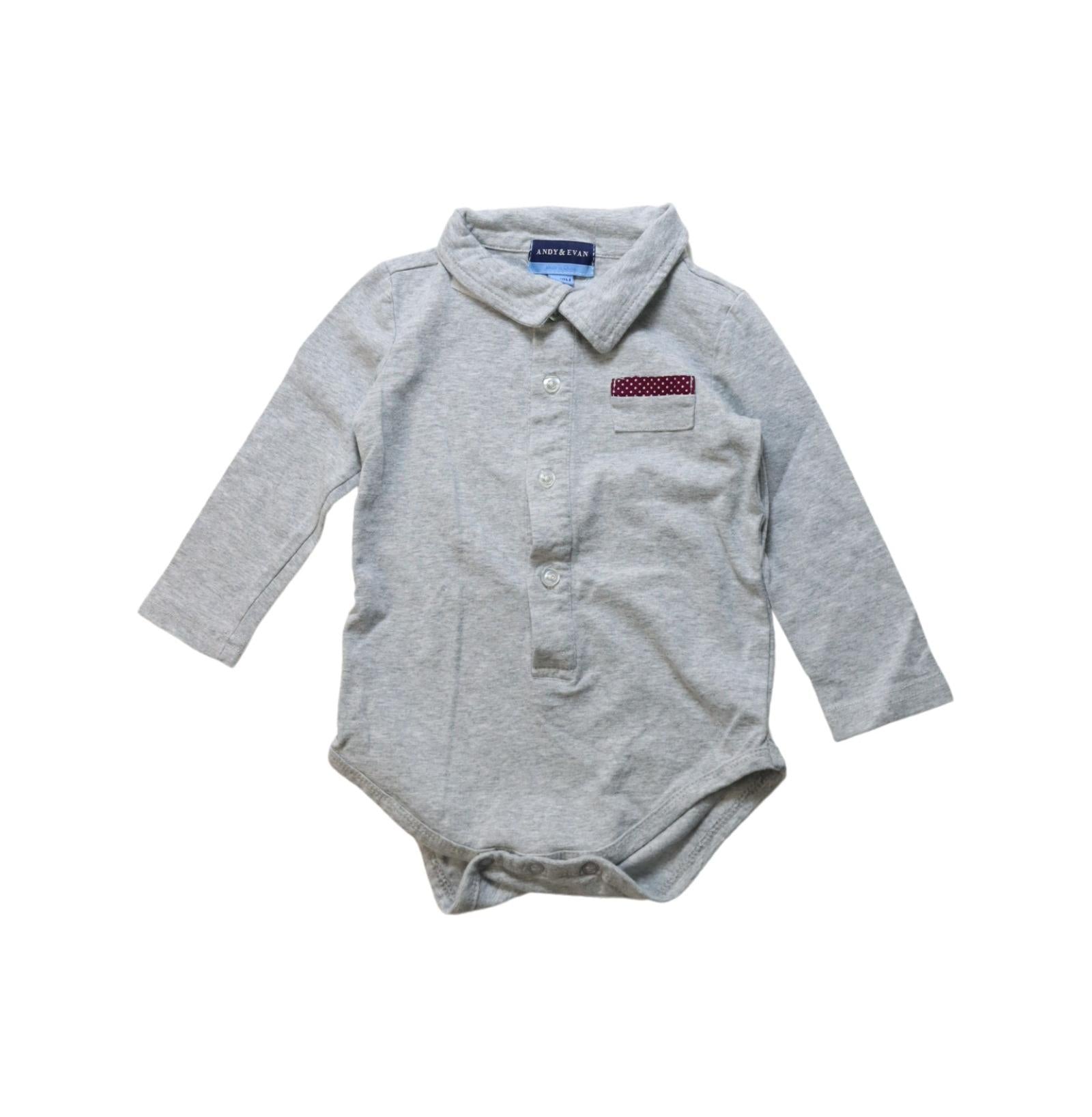 Andy & Evan Baby Long Sleeve Bodysuit - Soft Cotton Onesie for 12-18 Months - Perfect for Playtime, Daycare & Family Photos