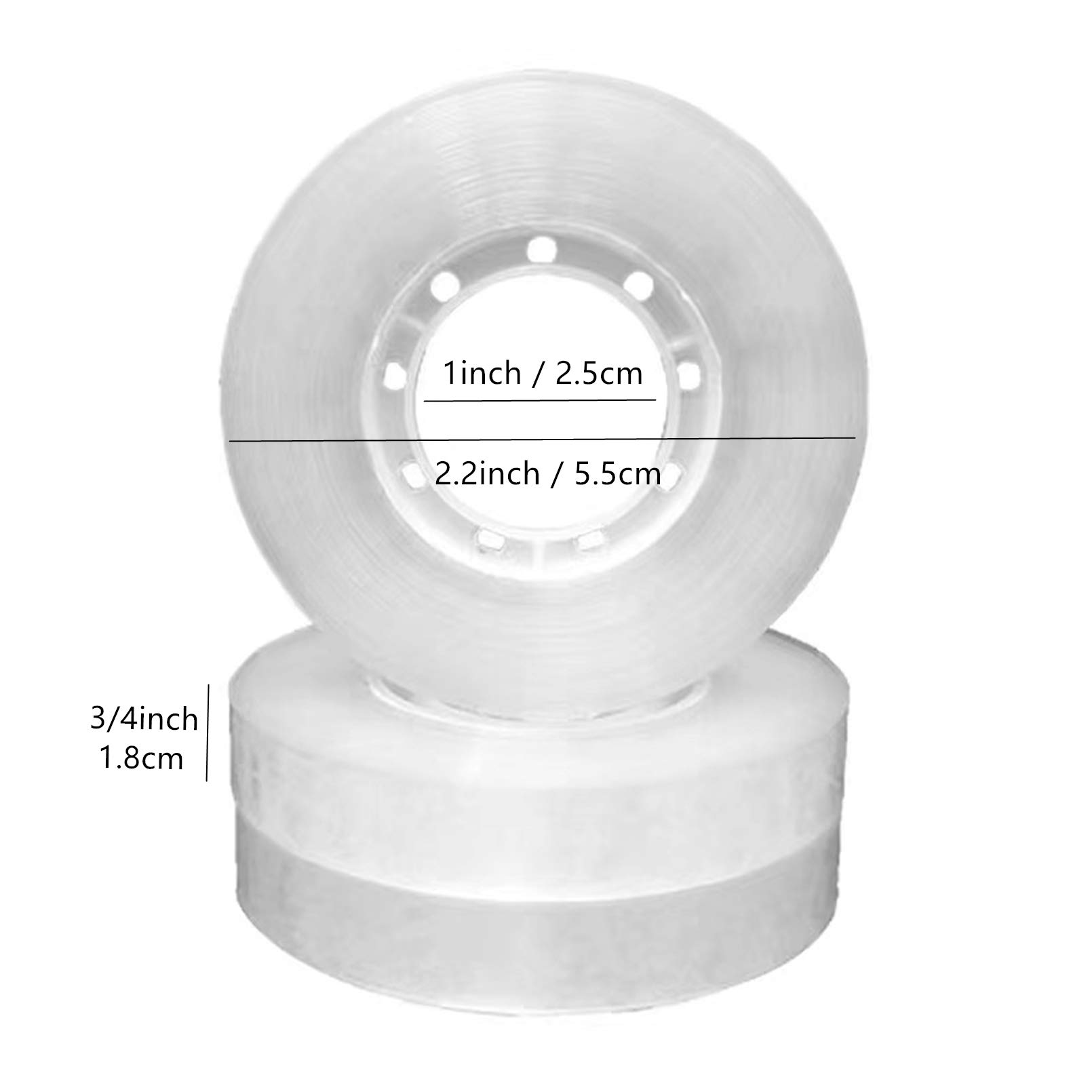Transparent Tape Refill Rolls for Dispenser - 12 Rolls x 900 Inches, Hand-Tearable, No Cutter Needed | Perfect for Office, School, Packaging & Craft Projects
