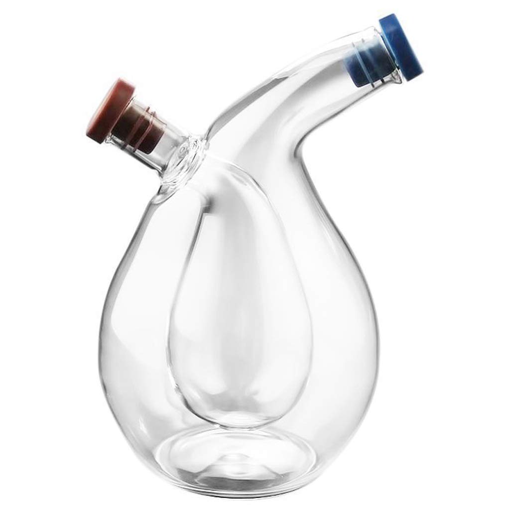 Premium 2-in-1 Oil and Vinegar Dispenser Bottle - High Quality Glass Olive Oil Pourer & Condiment Cruet for Kitchen Countertop - Perfect for Salad Dressing, Cooking & Baking