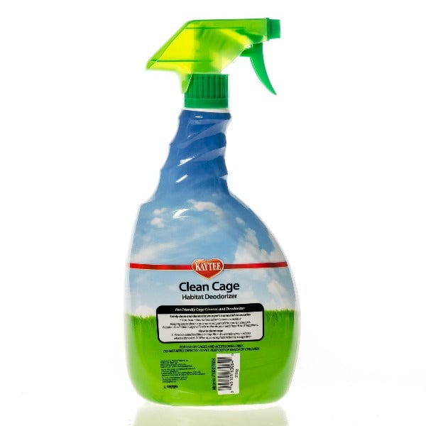 Kaytee Clean Cage Habitat Deodorizer Spray for Small Pets - Eliminates Odors in Hamster, Rabbit & Guinea Pig Cages - Safe & Effective Small Animal Cage Deodorizer for Fresh Habitat Maintenance
