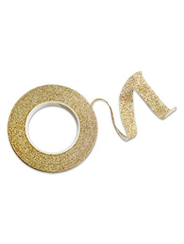 PME Sparkle Tape Gold - 0.5 Inch Wide Adhesive Glitter Tape for Scrapbooking, Card Making, Gift Wrapping & DIY Crafts