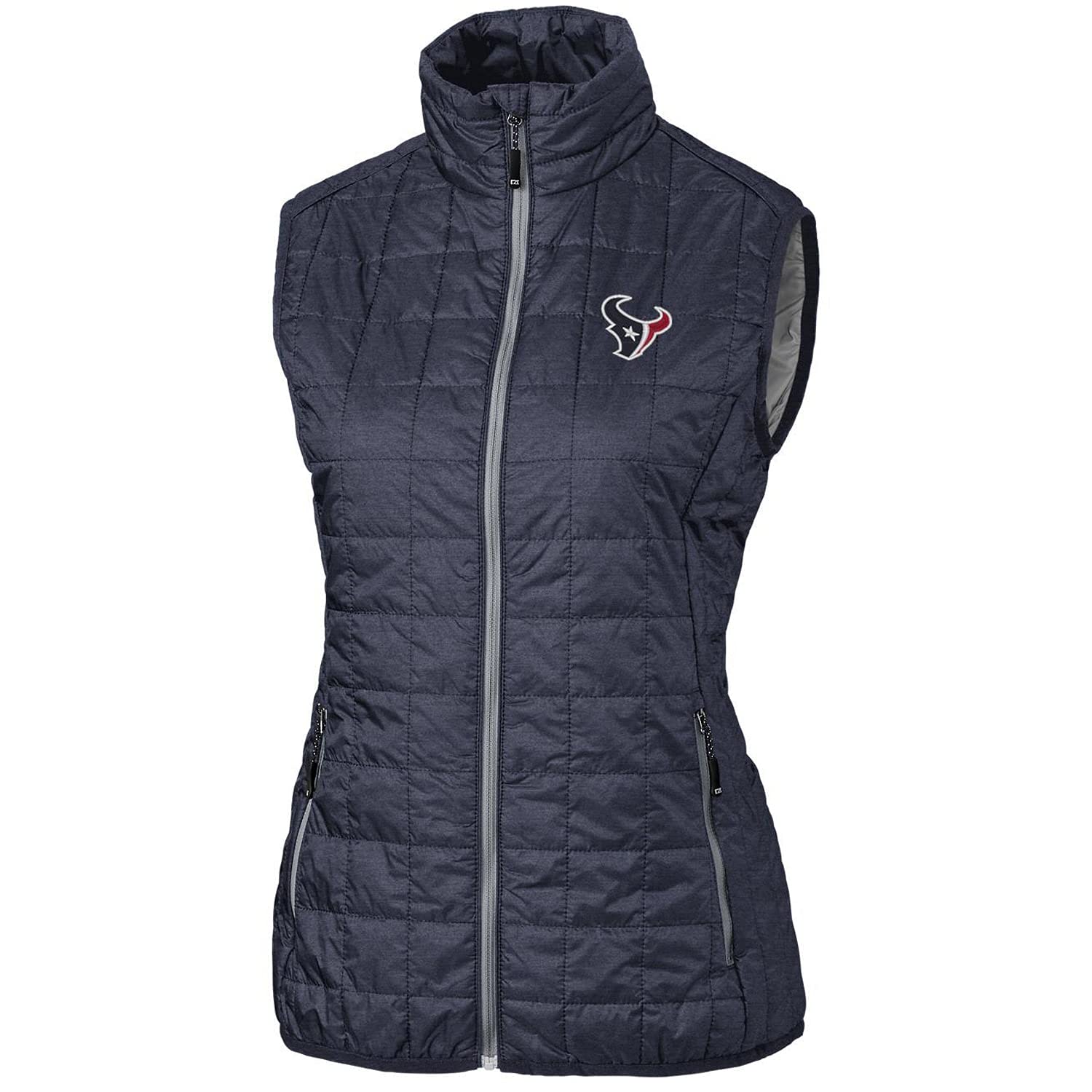 Cutter & Buck Women's NFL Rainier Primaloft Eco Full-Zip Vest – Lightweight Insulated Puffer Vest for Football Fans, Outdoor & Winter Activities