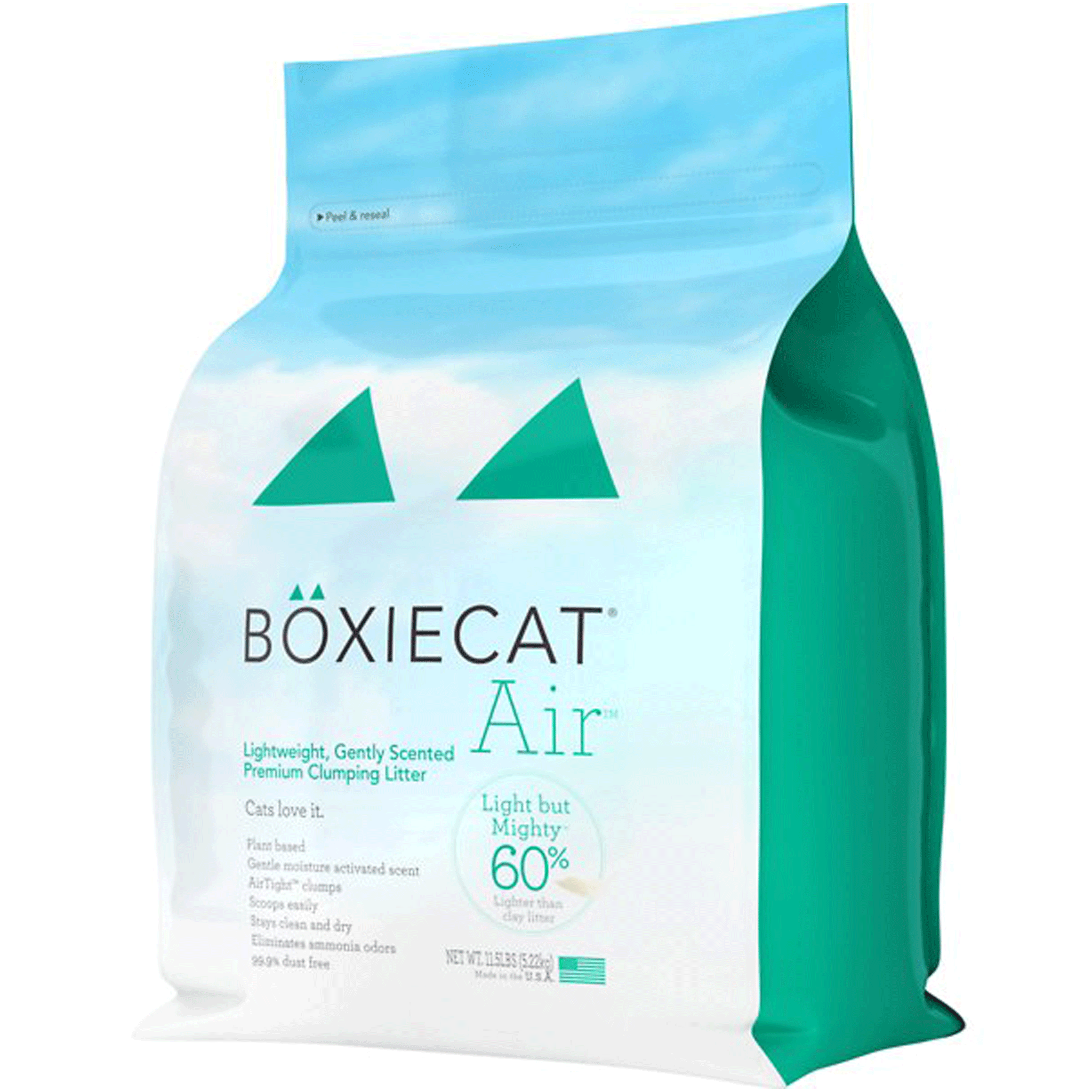 Boxiecat Air Lightweight Scented Cat Litter - Odor Control Clumping Litter for Cats - Fresh Scent & Low Dust - Perfect for Multi-Cat Homes & Small Spaces