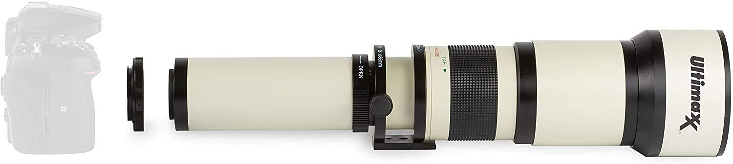 Ultimaxx 650-1300mm Telephoto Zoom Lens with 2X Converter (1300-2600mm) for Canon EOS DSLR Cameras - Compatible with 9000D, 800D, 760D, 750D, 700D, 1300D, 1200D, T100, 4000D, 3000D, 2000D, 1500D - Perfect for Wildlife, Sports & Long-Distance Photography