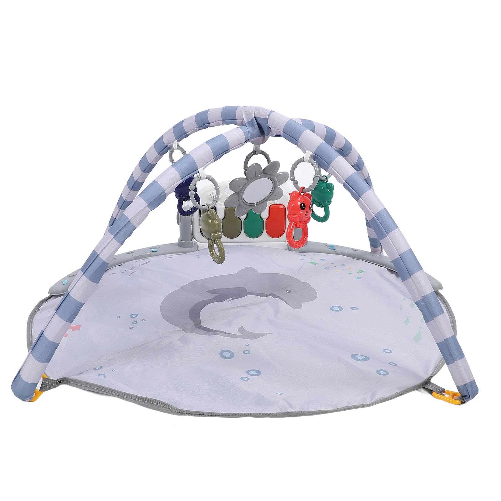 Baby Gym Play Mat with Musical Piano - Developmental Learning Toy for Infants 0-36 Months | Tummy Time Activity Center & Crawling Mat for Newborns, Perfect for Nursery Playtime & Early Childhood Development
