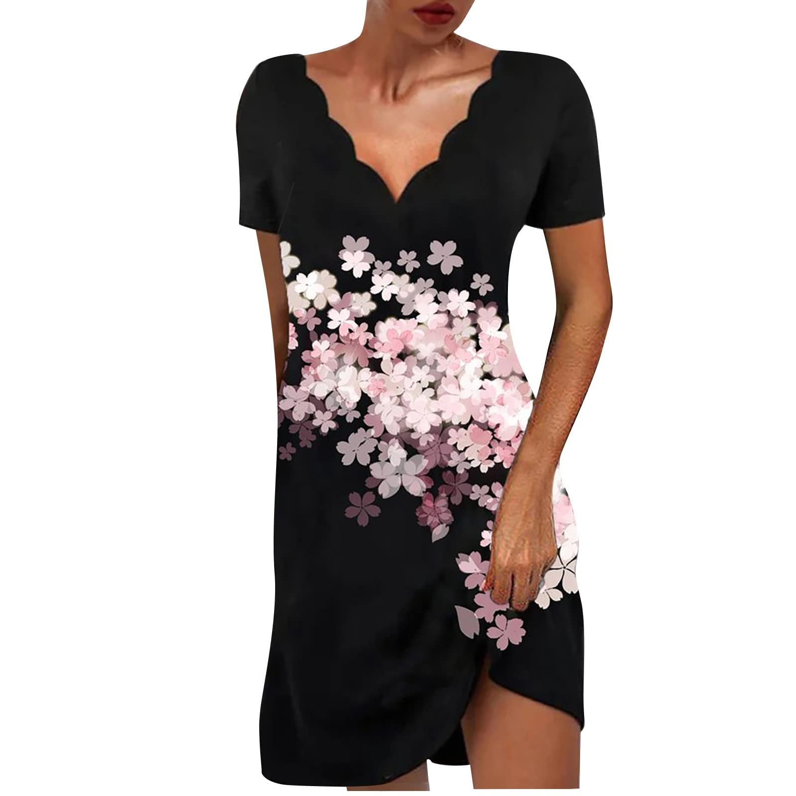 Women's Summer Dresses for Teens - Cute Juniors Dresses with Pockets, Long & Short Formal Dress in Black & Grey, Sizes S-3XL | Perfect for Beach, Party & Casual Wear
