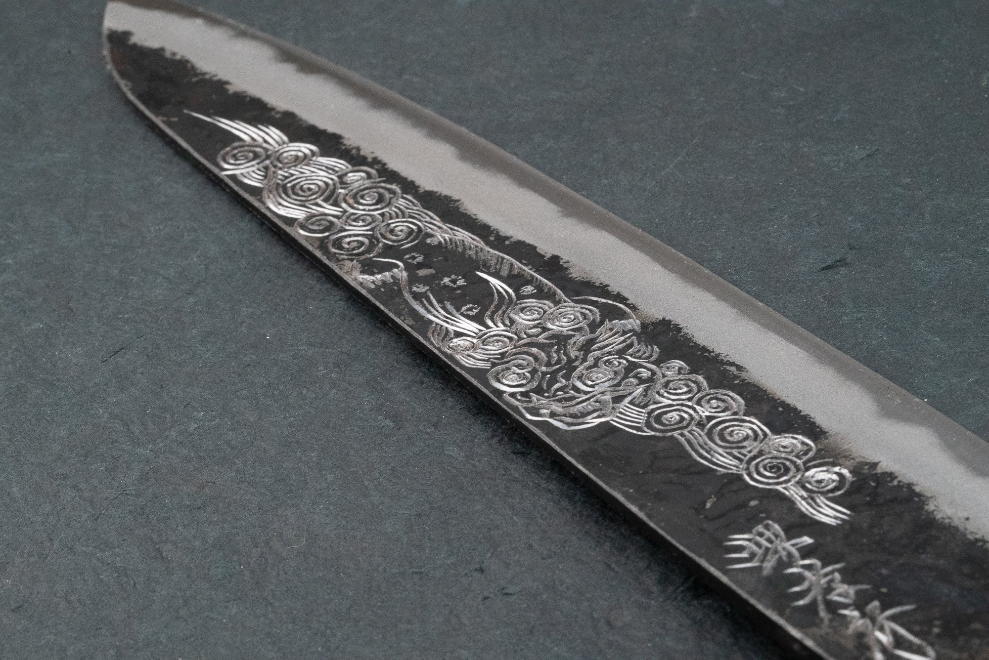 Premium Sakai Takayuki Michiko Kubota Engraved Aogami Super Gyuto Chef Knife 240mm - Japanese High Carbon Steel Kitchen Knife with Lion Engraving - Perfect for Sushi, Meat Cutting & Professional Chefs