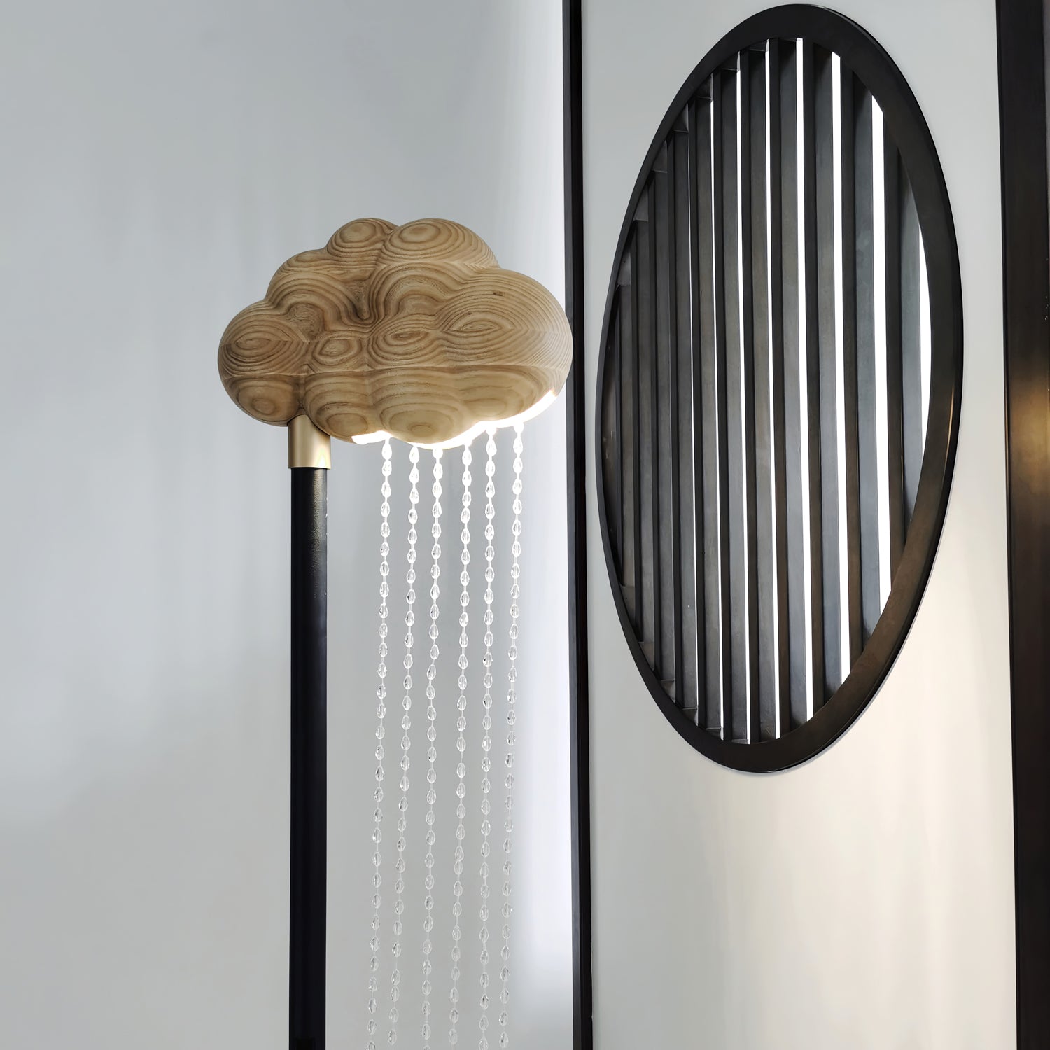 Modern Cloud and Rain Floor Lamp - Adjustable LED Standing Light for Living Room, Bedroom & Office - Soft Ambient Lighting for Relaxation & Decor
