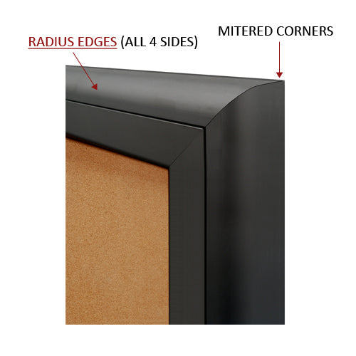 11 x 14 Inch Outdoor Enclosed Bulletin Board with Radius Edge Cabinet Corners - Weatherproof Message Board for Schools, Offices, and Community Centers