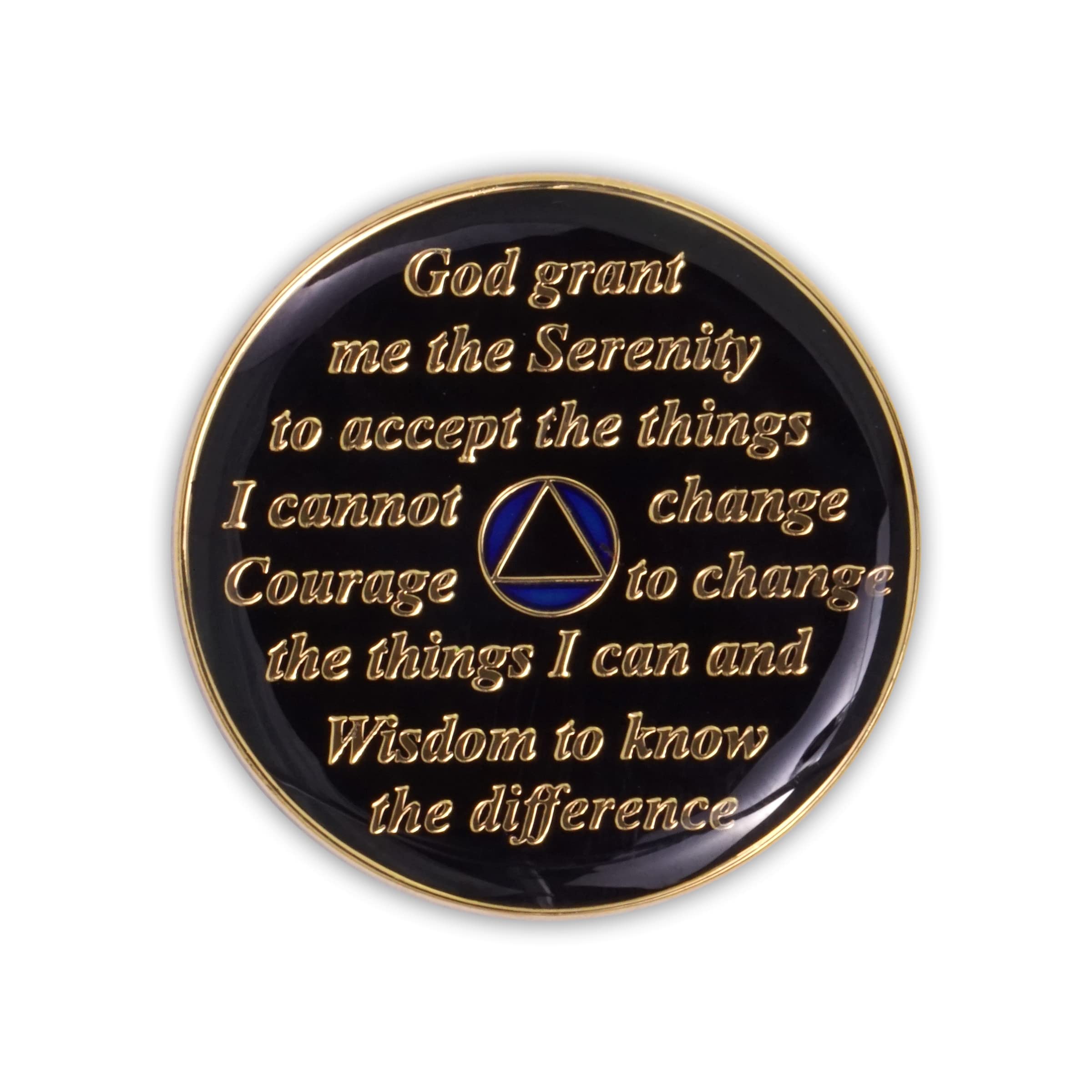 8 Year Sobriety Coin - Blue Crystallized AA Chip Medallion with Serenity Prayer | Alcoholics Anonymous Recovery Anniversary Token | Perfect for Milestone Celebrations & Support Group Gifts
