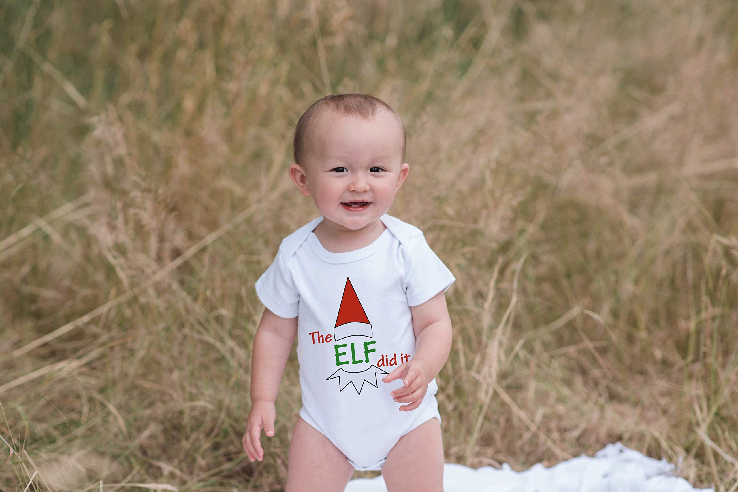 Funny Elf Christmas One-Piece Pajamas for Kids | 7 ate 9 Apparel | Holiday Family Matching Outfits & Christmas Morning Photos