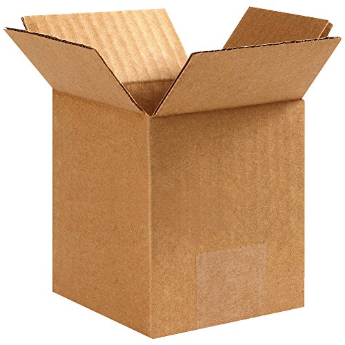 Aviditi 4x4x6 Inches Small Corrugated Cardboard Boxes - Kraft Brown Shipping Boxes (Pack of 100) for Ecommerce, Storage & Gift Packaging