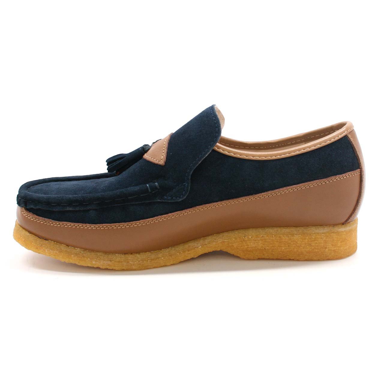 British Collection King Old School Slip-On Black Suede Shoes - Vintage Style Men's Casual Loafers for Comfortable Everyday Wear & Office Outfits