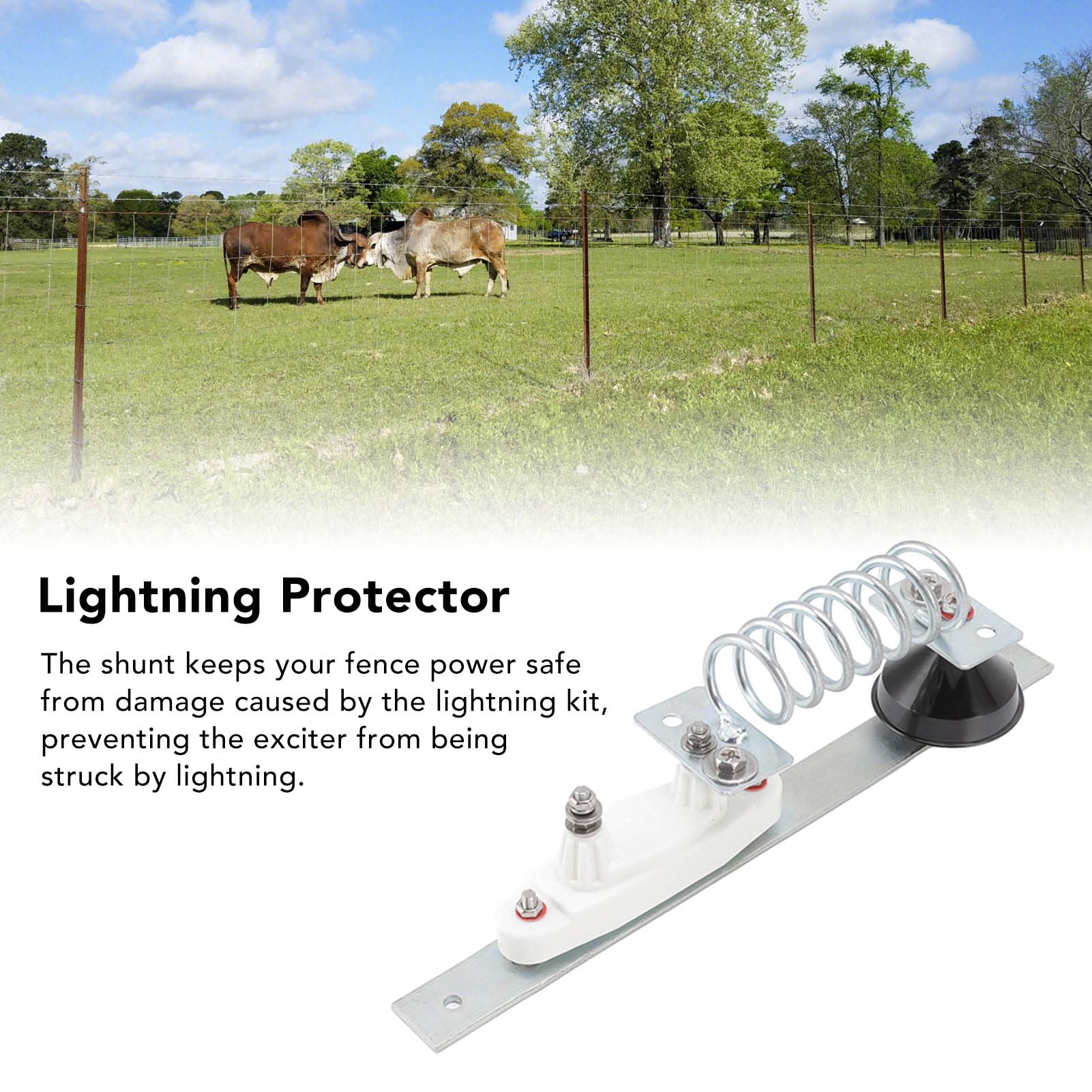 Electric Fence Diverter Kit - High Hardness Lightning Protector for Ranch & Pasture | Easy Installation | Weatherproof & Durable for Outdoor Farm Use