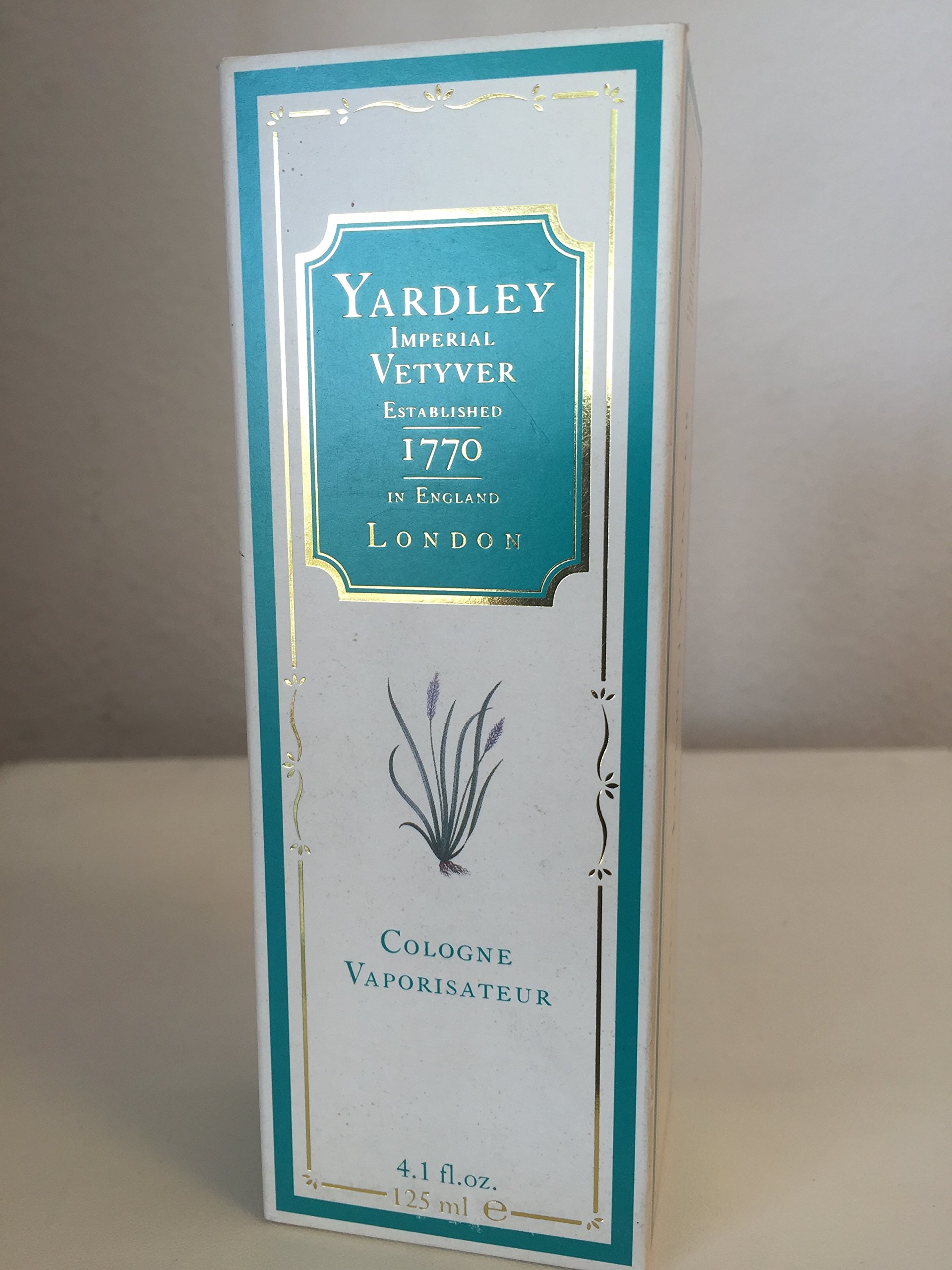 Yardley Imperial Vetyver Cologne for Men - 4.1 Fl Oz (125ml) Eau de Toilette - Fresh Woody Fragrance - Perfect for Daily Wear & Special Occasions