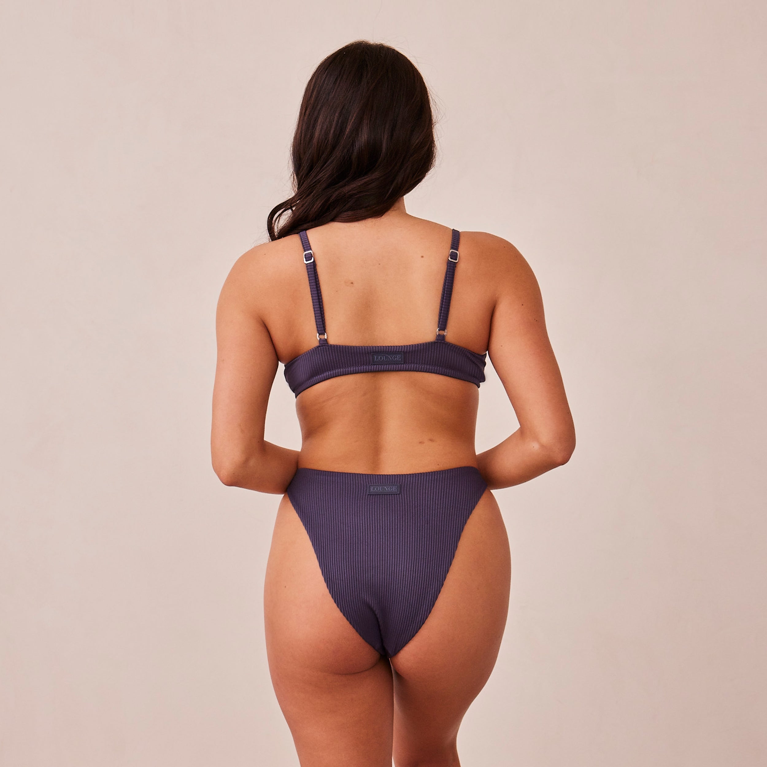 Ribbed Triangle Bra - Charcoal Blue | Comfortable & Stylish Bralette for Women | Perfect for Yoga, Lounge & Everyday Wear