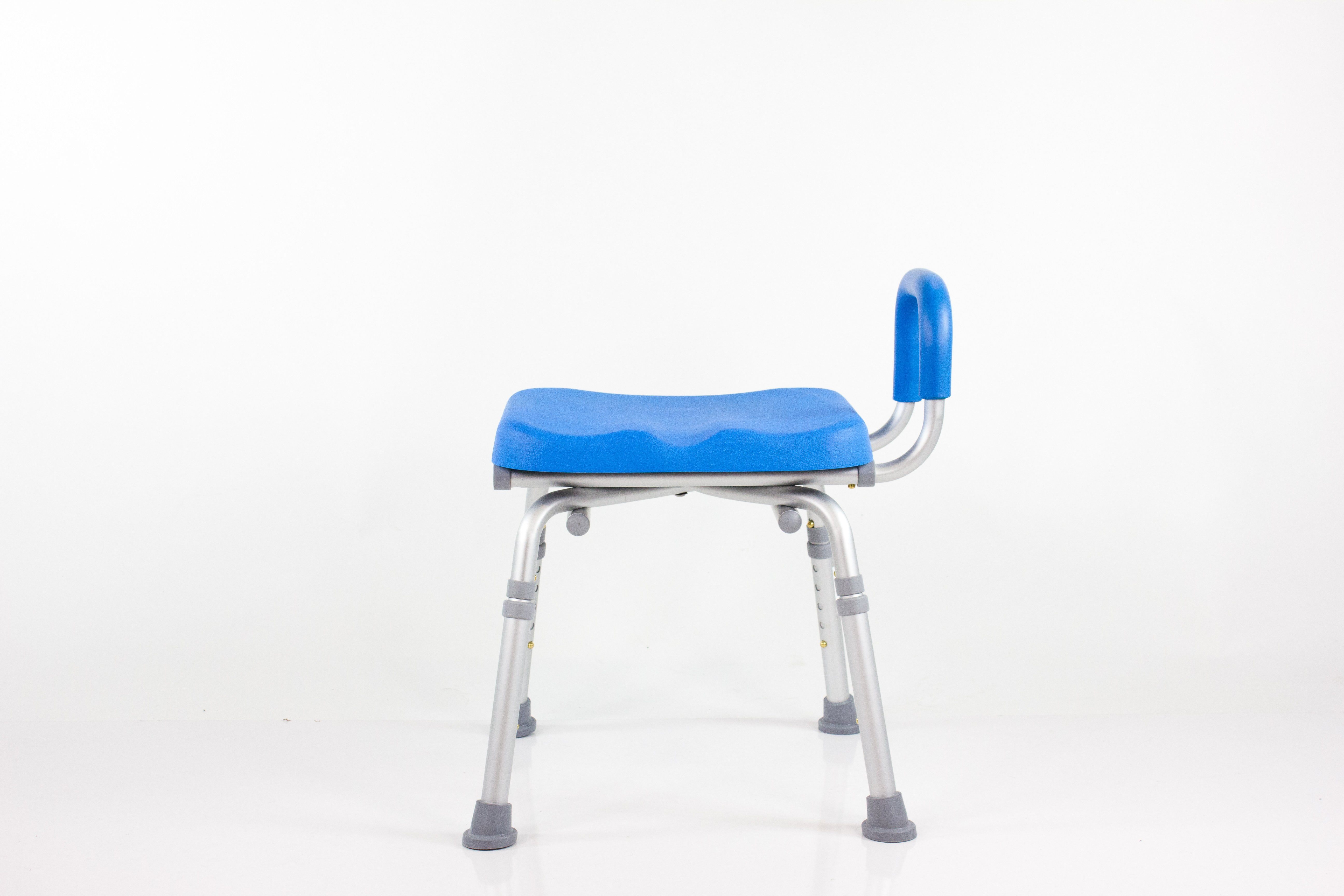 ComfortAble™ Deluxe Padded Bath Shower Chair with Armrests - Non-Slip & Adjustable Height for Elderly & Disabled Safety in Bathroom