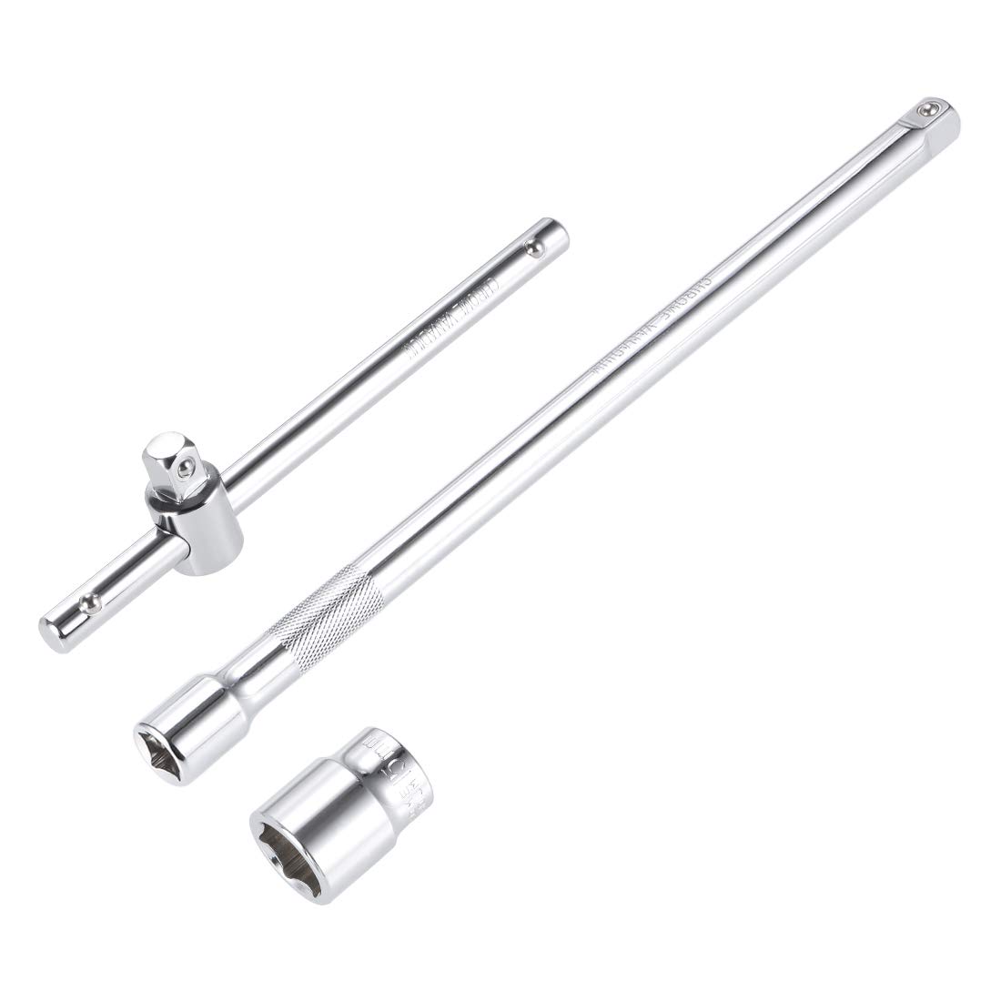 uxcell 3-Piece Socket Accessory Set - 15mm 6-Point Shallow Socket, 6