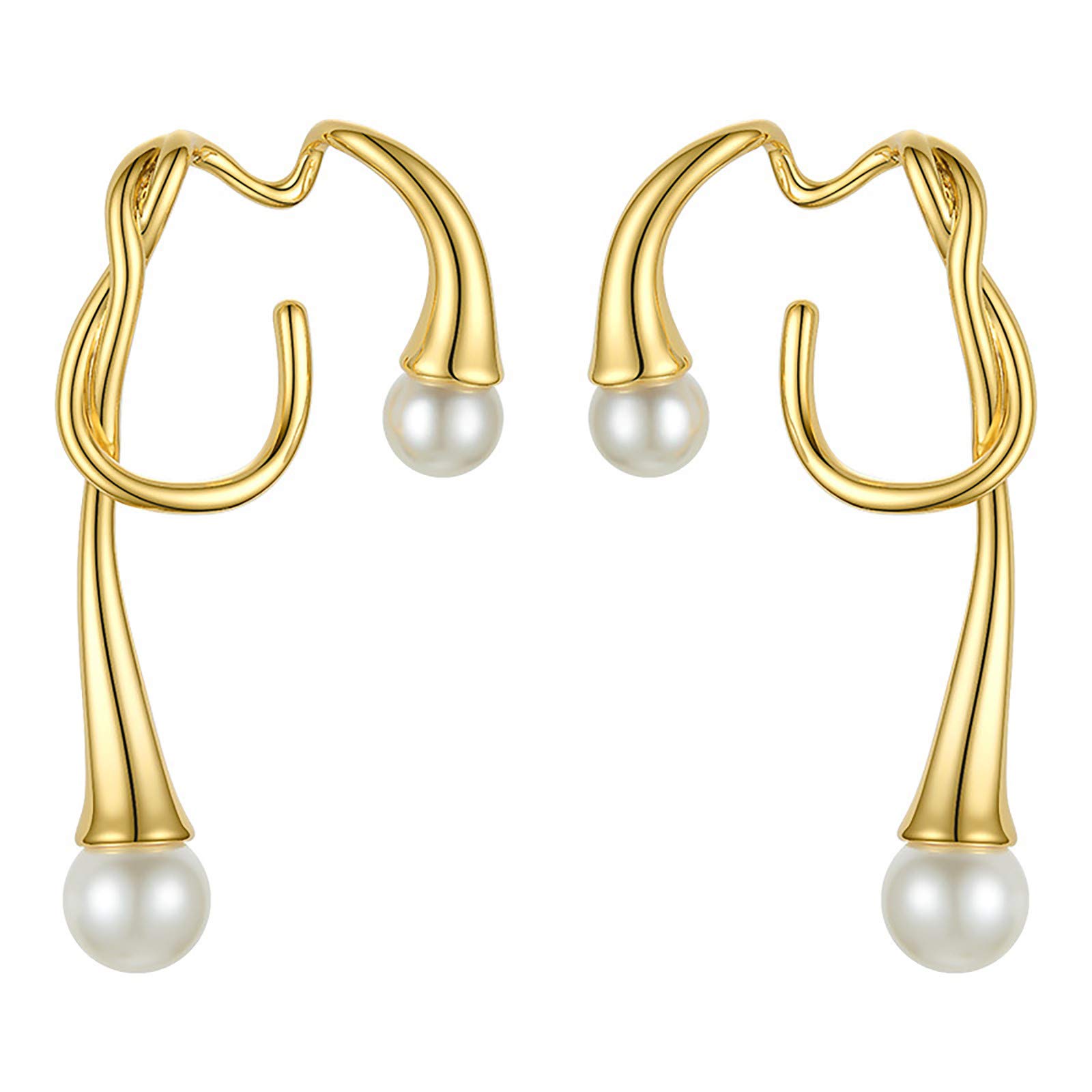 Acrylic Jewelry Display Board with Pearl & Shell Bohemian Earrings - Stylish Fake Earrings for Women | Perfect for Gift Giving, Travel & Boho Fashion Accessories
