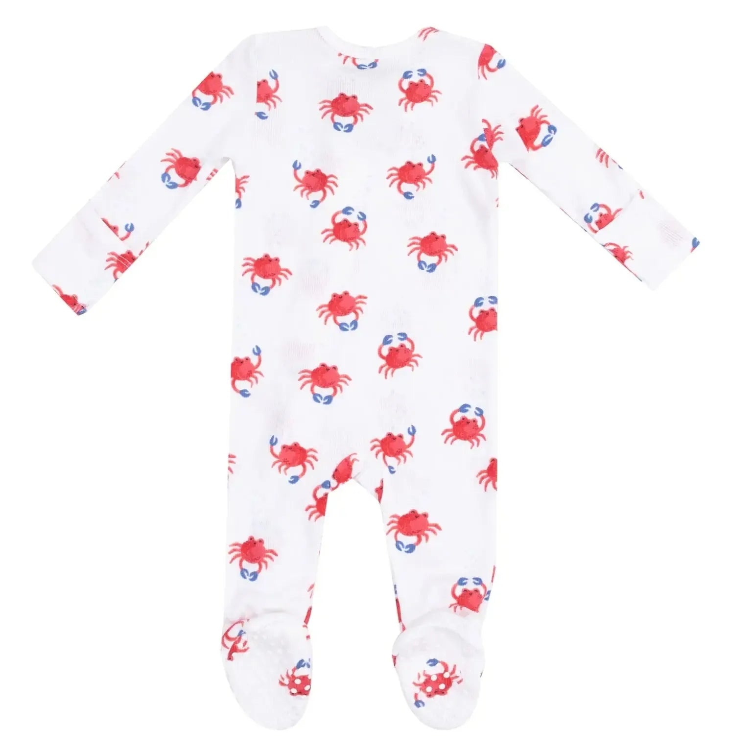 Angel Dear Two-Way Zipper Footie Pajamas - Crabby Cuties Design | Soft Baby Sleepwear for Boys & Girls | Perfect for Nursery, Bedtime & Playtime