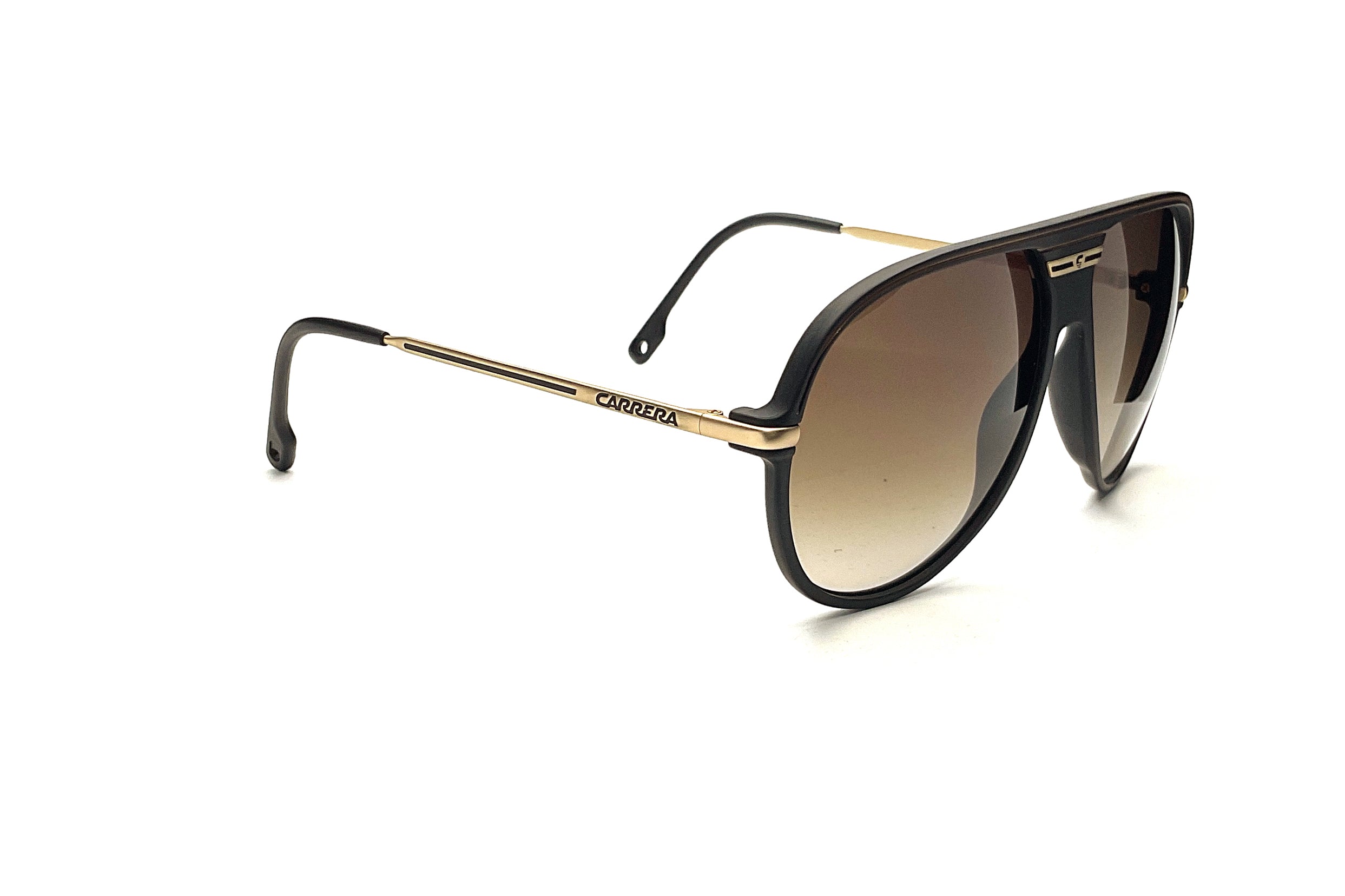 Carrera C Sport 06 Sunglasses Matte Black Gold - Polarized UV Protection Sports Sunglasses for Running Cycling Driving & Outdoor Activities