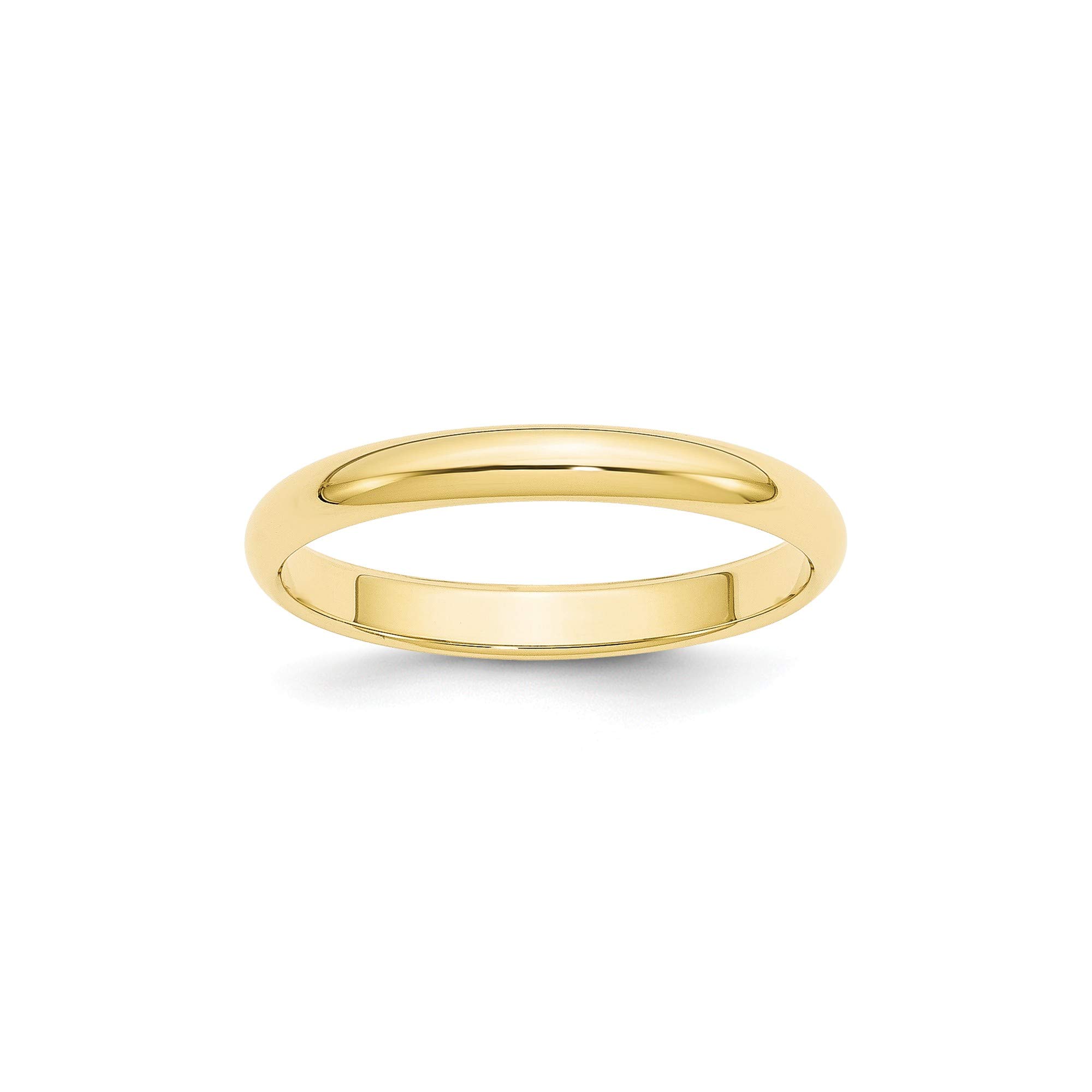 10K Yellow Gold 3mm Half Round Wedding Band Ring - Size 9.5, Comfort Fit, Durable & Hypoallergenic - Perfect for Anniversary Gifts, Engagement Rings & Everyday Jewelry