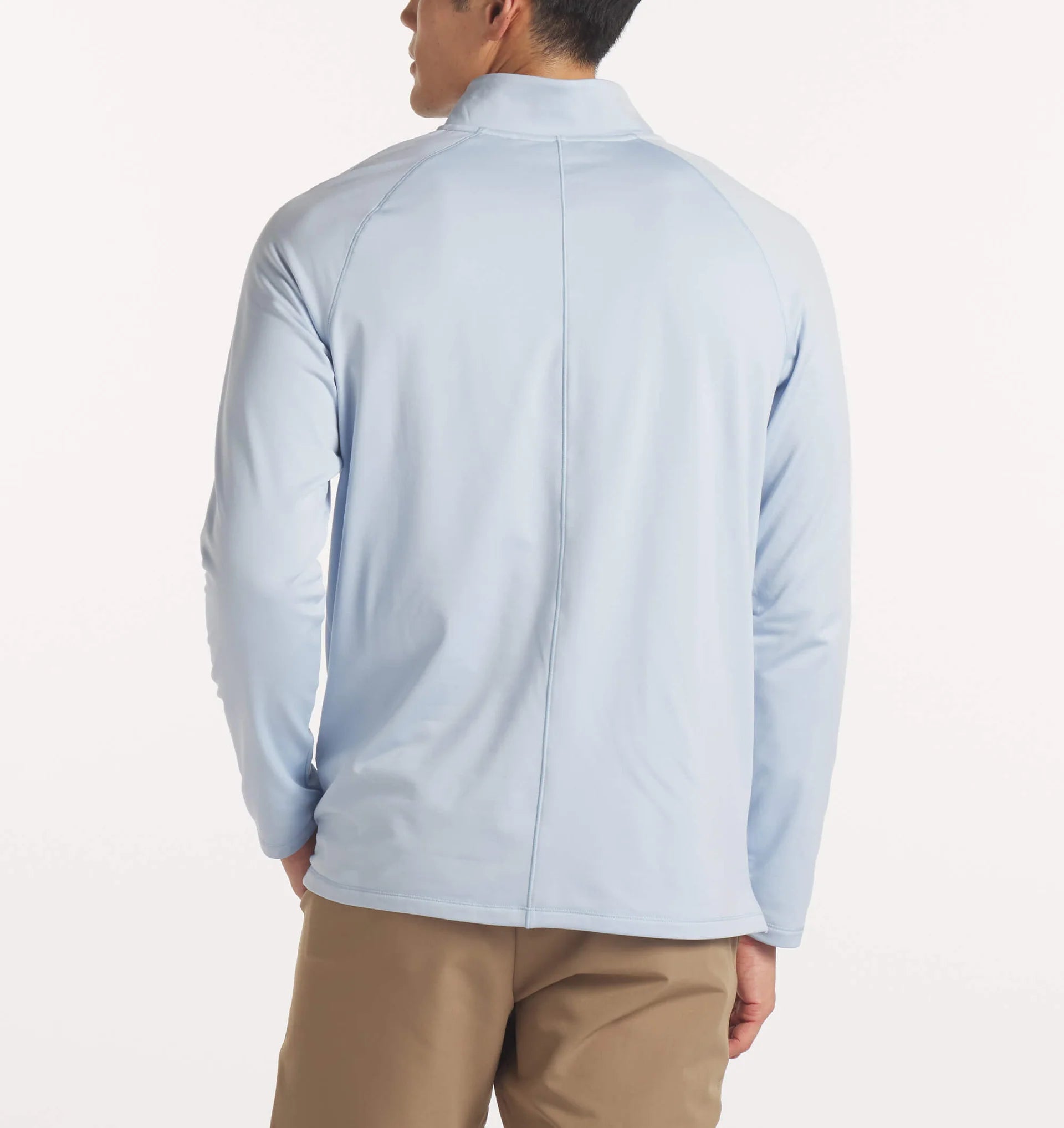 Men's Interlock Quarter Zip Pullover Sweater - Lightweight & Breathable Sky Blue Casual Top for Outdoor Activities & Office Wear