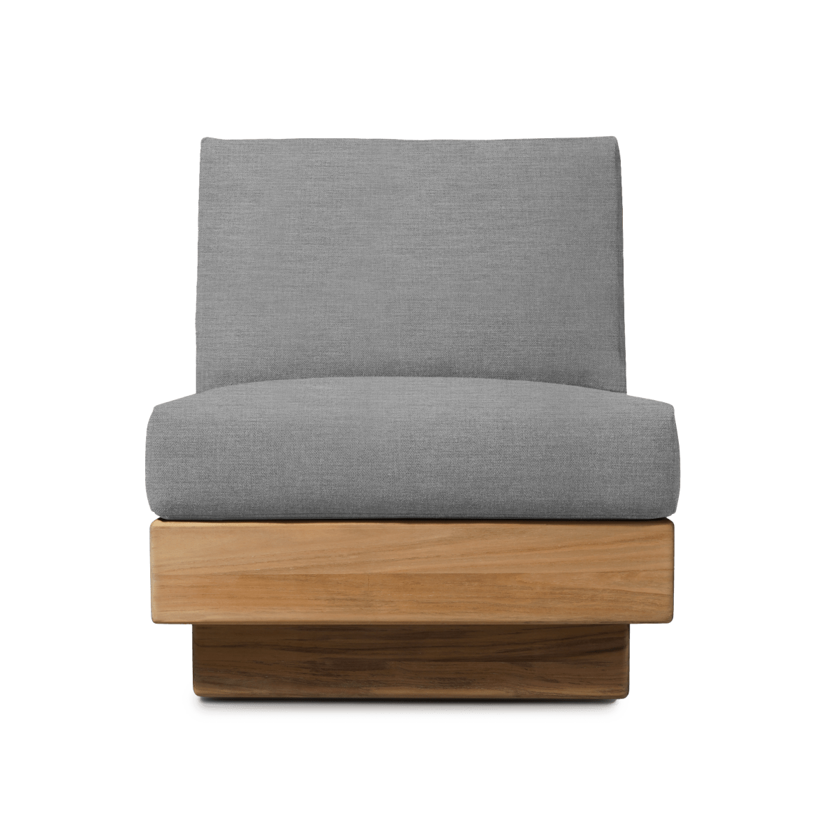 Tulum Armless Lounge Chair - Modern Boho Indoor/Outdoor Accent Chair for Living Room, Patio, or Bedroom - Lightweight & Comfortable