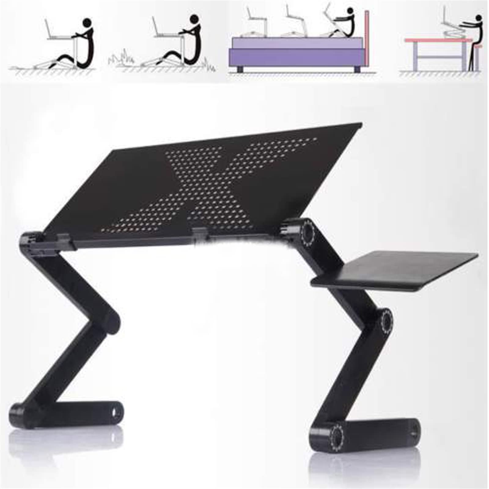Adjustable Laptop Stand - Portable Ergonomic Desk for Work & Bed Use