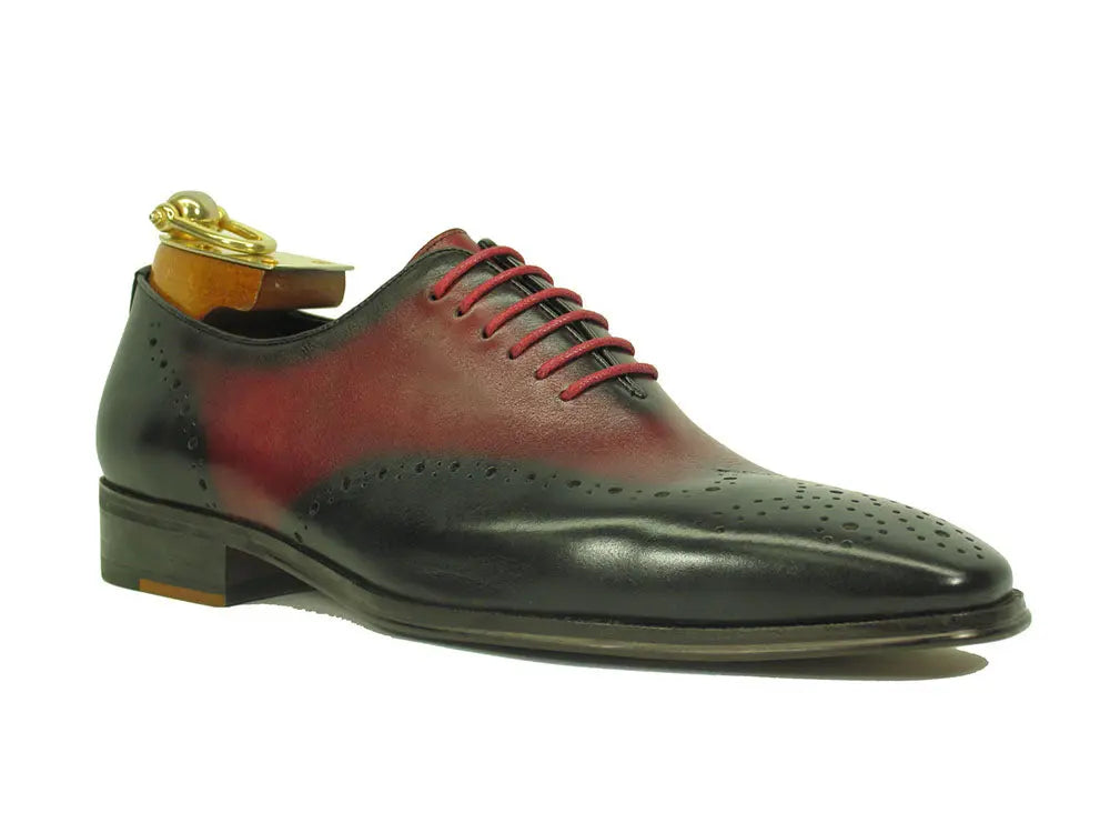 KS261 01 Carrucci Patina Calfskin Oxford Dress Shoes for Men - Premium Leather Business Formal & Wedding Shoes for Office, Parties & Special Occasions