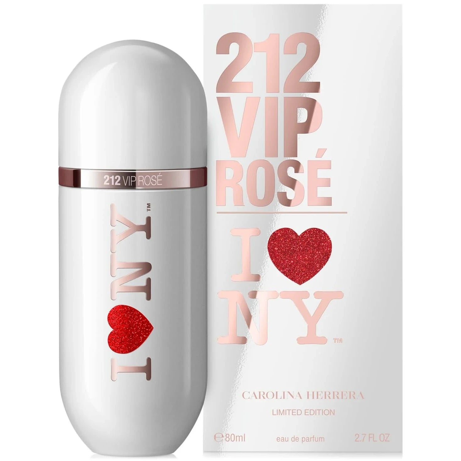 212 VIP Rose I Love NY Eau de Parfum 2.7 oz for Women - Floral Fragrance for Date Night & Special Occasions