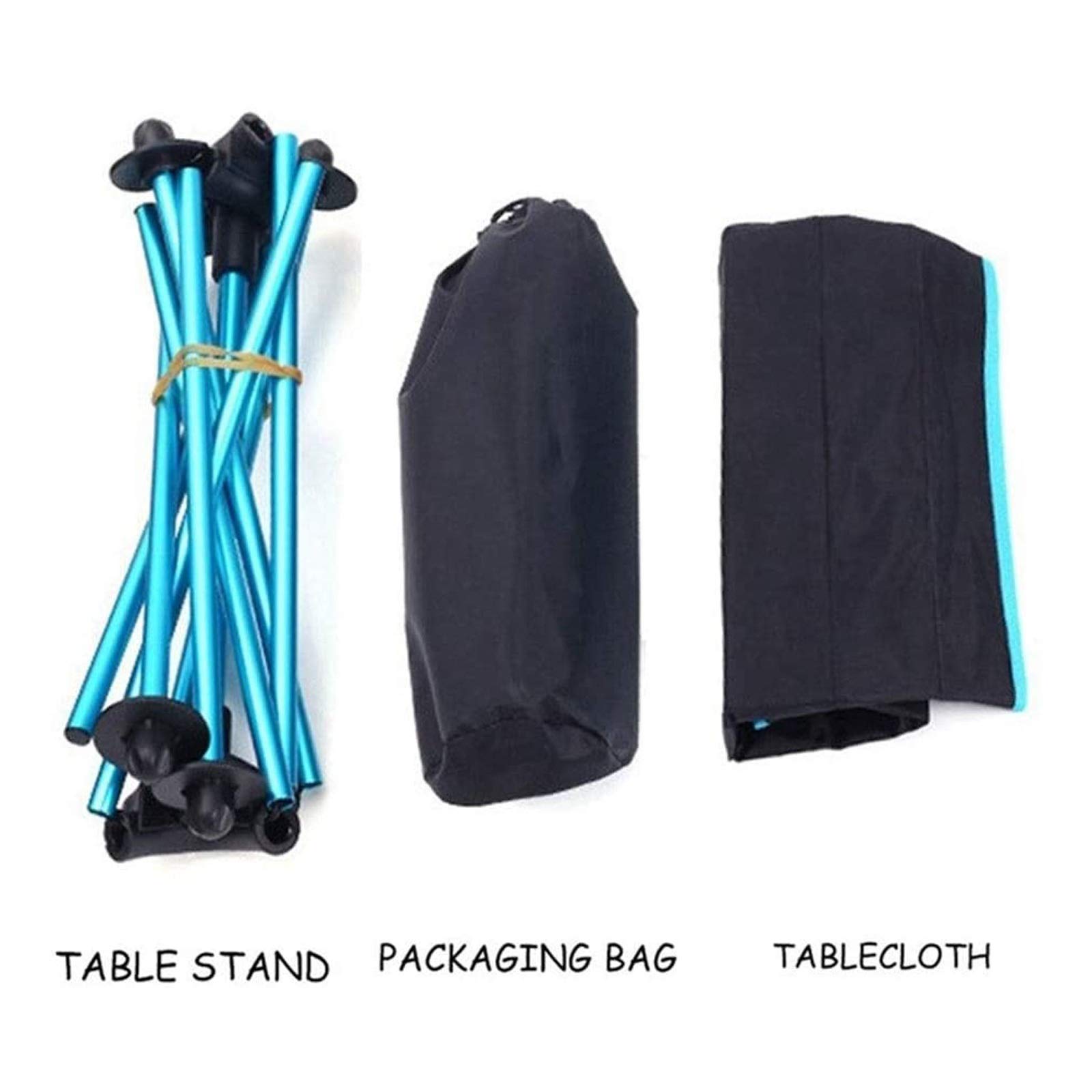 Portable Folding Picnic Table - Lightweight Outdoor Camping Table with Oxford Cloth Top & Aviation Aluminum Frame - Perfect for Backyard BBQ, Beach Trips, Tailgating & Picnics (Blue)