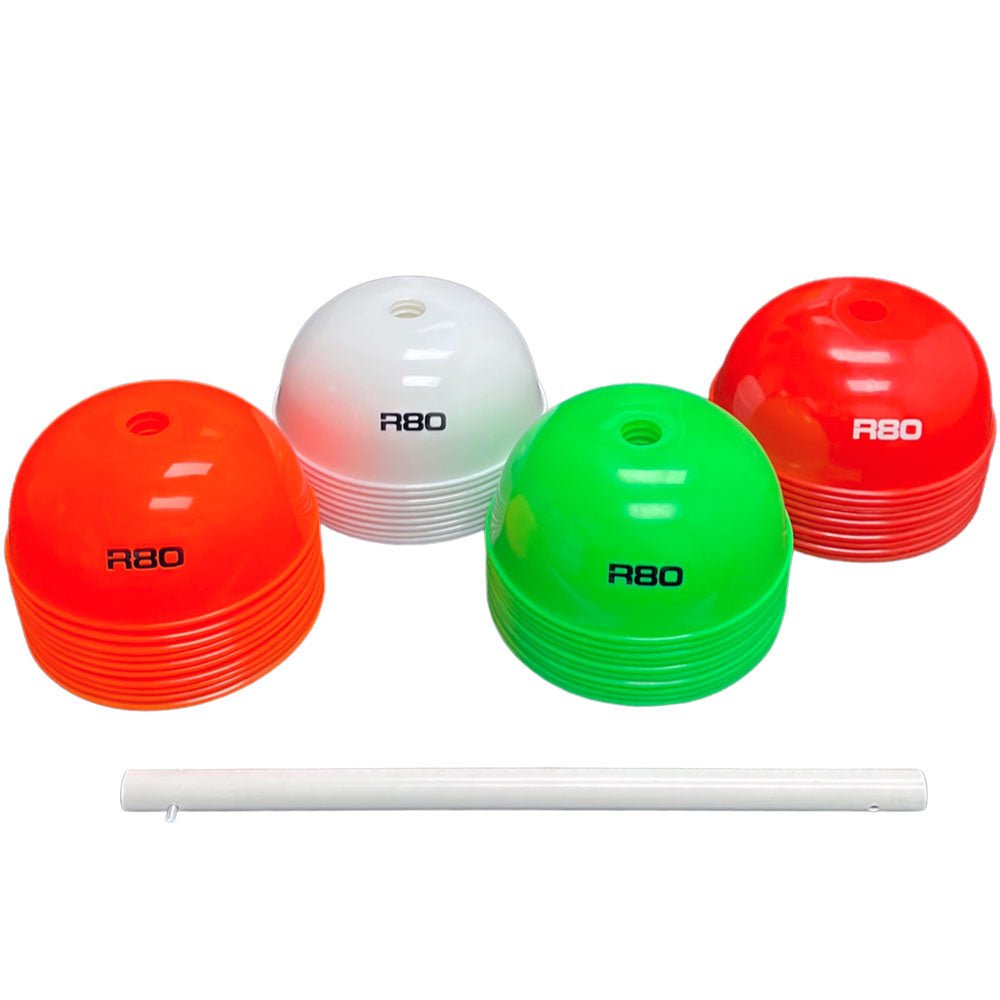 40-Piece R80 Dome Cone Set for Traffic Safety, Parking, and Event Management - Perfect for Construction Zones, School Areas, and Road Work