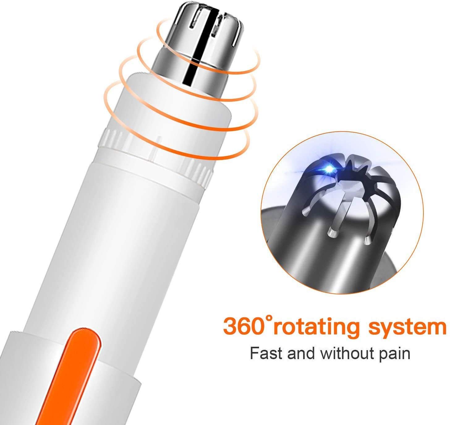 Professional USB Rechargeable Nose Hair Trimmer - Waterproof Lightweight Nasal Hair Clipper for Men, Painless Nostril & Ear Hair Removal - Perfect for Travel, Gym & Personal Grooming