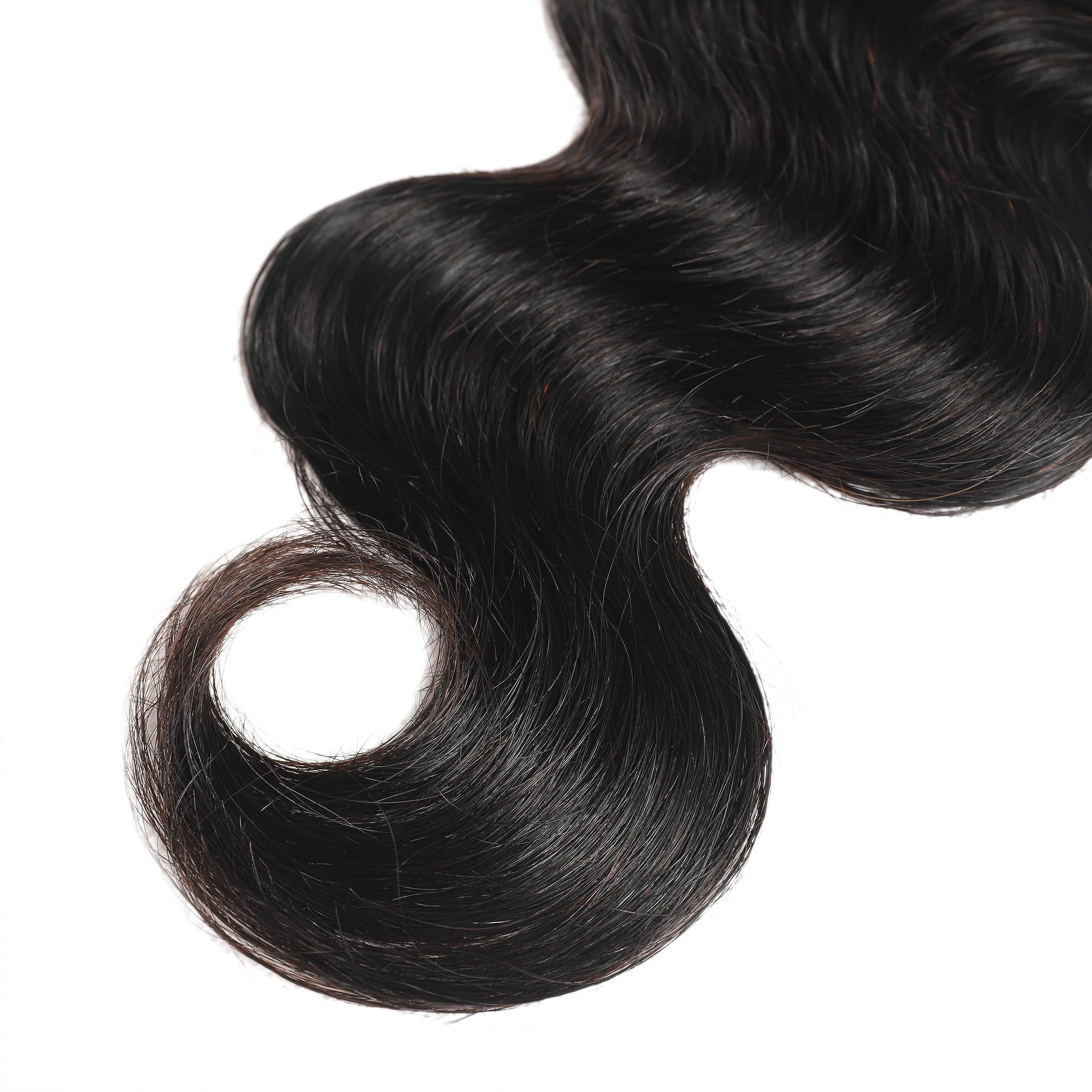 12A 100% Real Human Hair Bundles 20 22 24 Inch - 3 Pcs Body Wave Hair Extensions for Weaving - Natural Black Wavy Weft Hair for Styling & Volume - Perfect for Daily Wear, Parties & Special Occasions