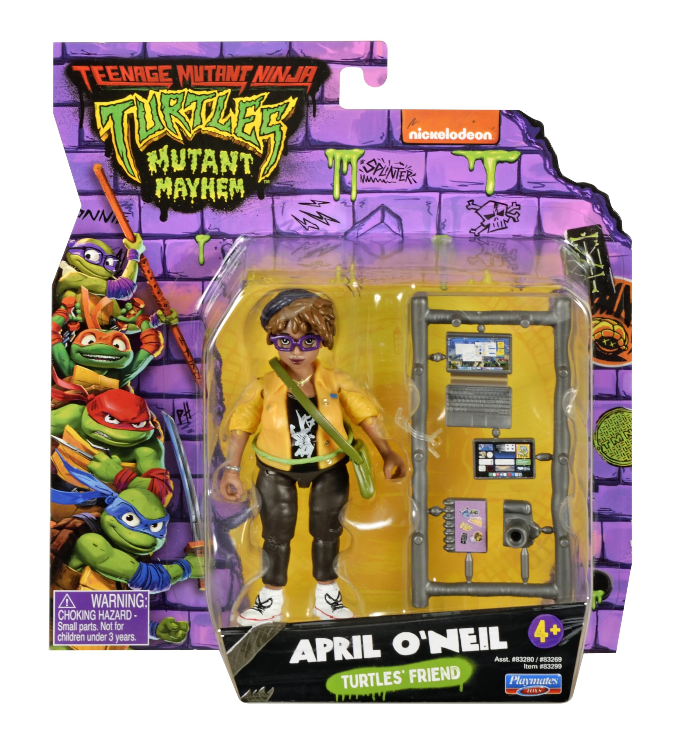 Teenage Mutant Ninja Turtles Mutant Mayhem 4.25-Inch April O'Neil Action Figure - Collectible Toy for Kids & Fans, Perfect for Playtime, Display & TMNT Collections