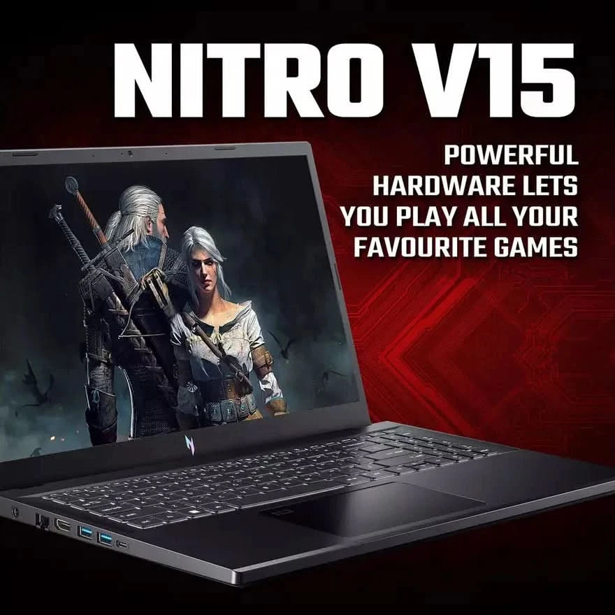 Acer Nitro V15 Gaming Laptop Bundle with Wireless Controller - Intel Core i5-13420H, NVIDIA RTX 3050, 8GB RAM, 512GB SSD, 15.6
