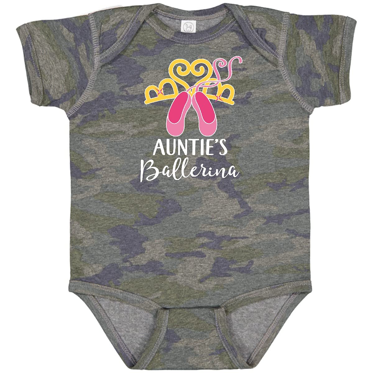 Inktastic Ballet Dancer Auntie Ballerina Shoes Girl Baby Bodysuit - Cute Dance-Themed Outfit for Toddlers & Infants - Perfect for Ballet Classes, Recitals, and Dance Photoshoots