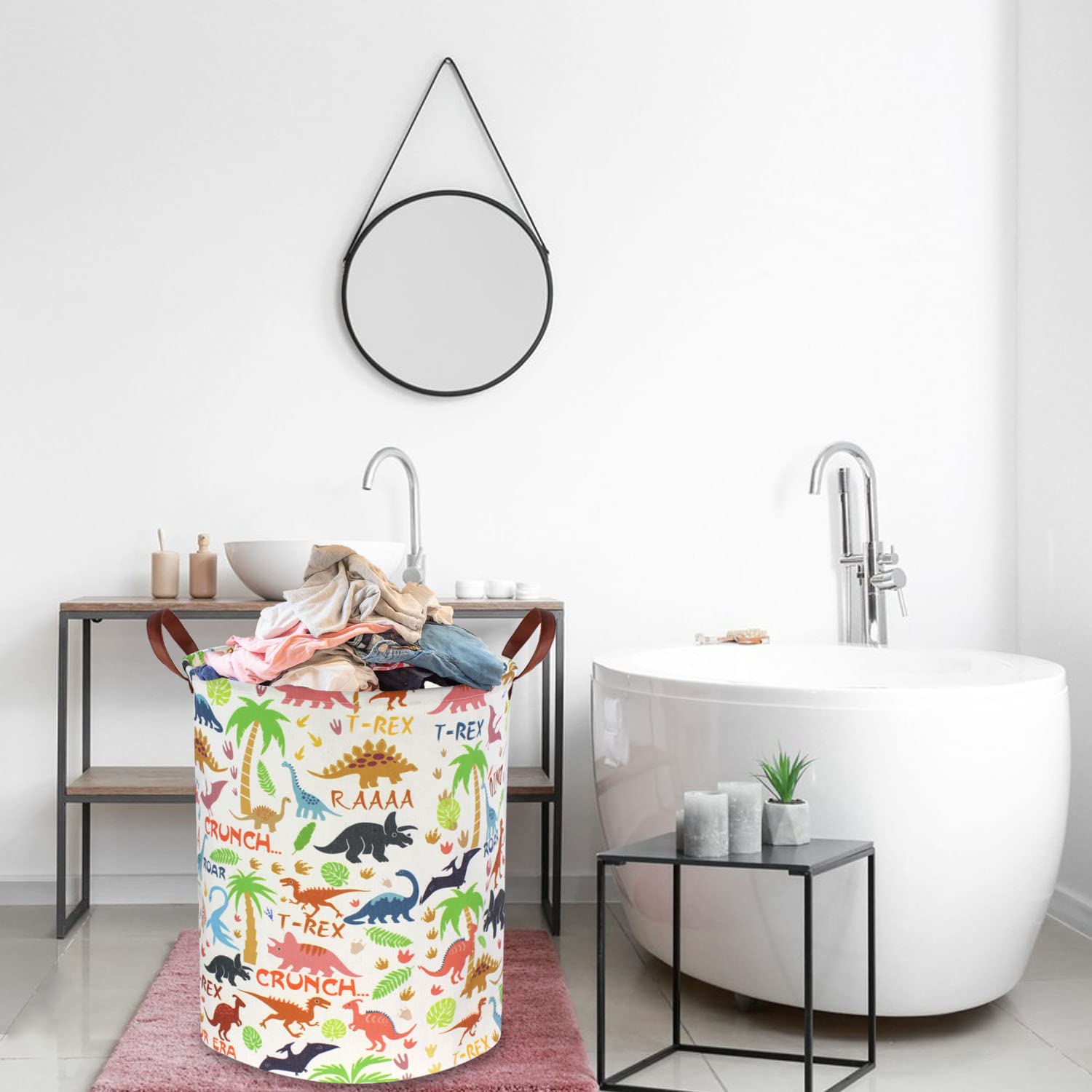 Large Storage Baskets for Nursery & Home - Collapsible Laundry Hamper, Toy Organizer Bin with Dinosaur Design | Perfect for Baby Clothes, Toys & Home Decor Organization